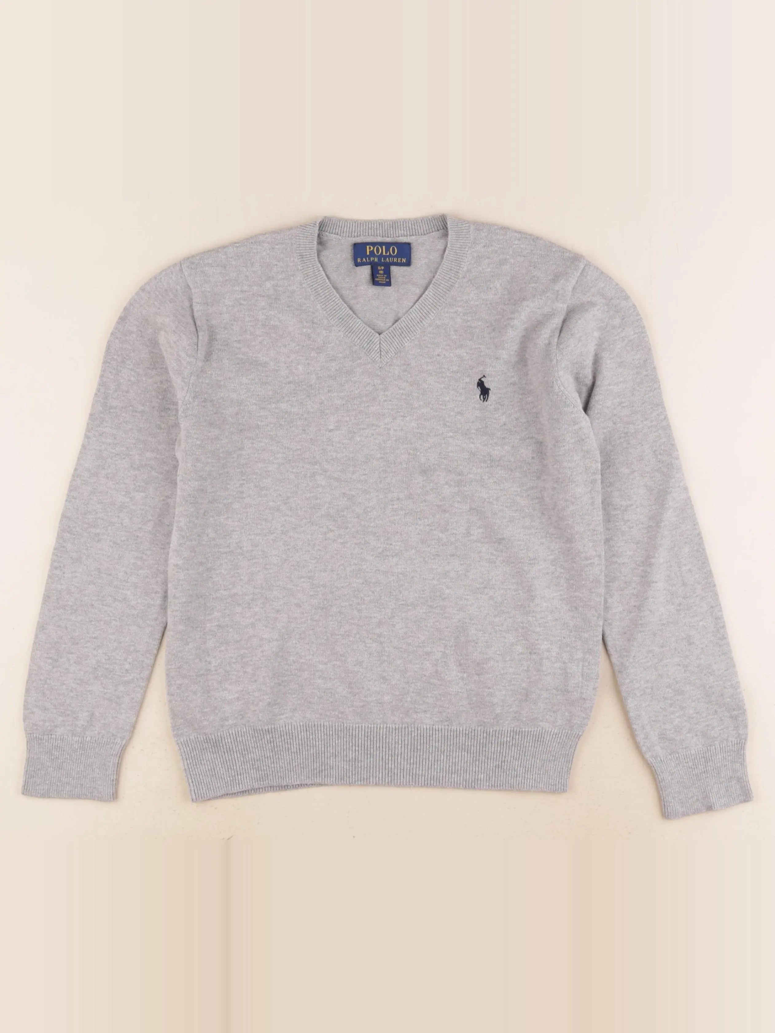 Ralph Lauren - pull gris - 8 ans