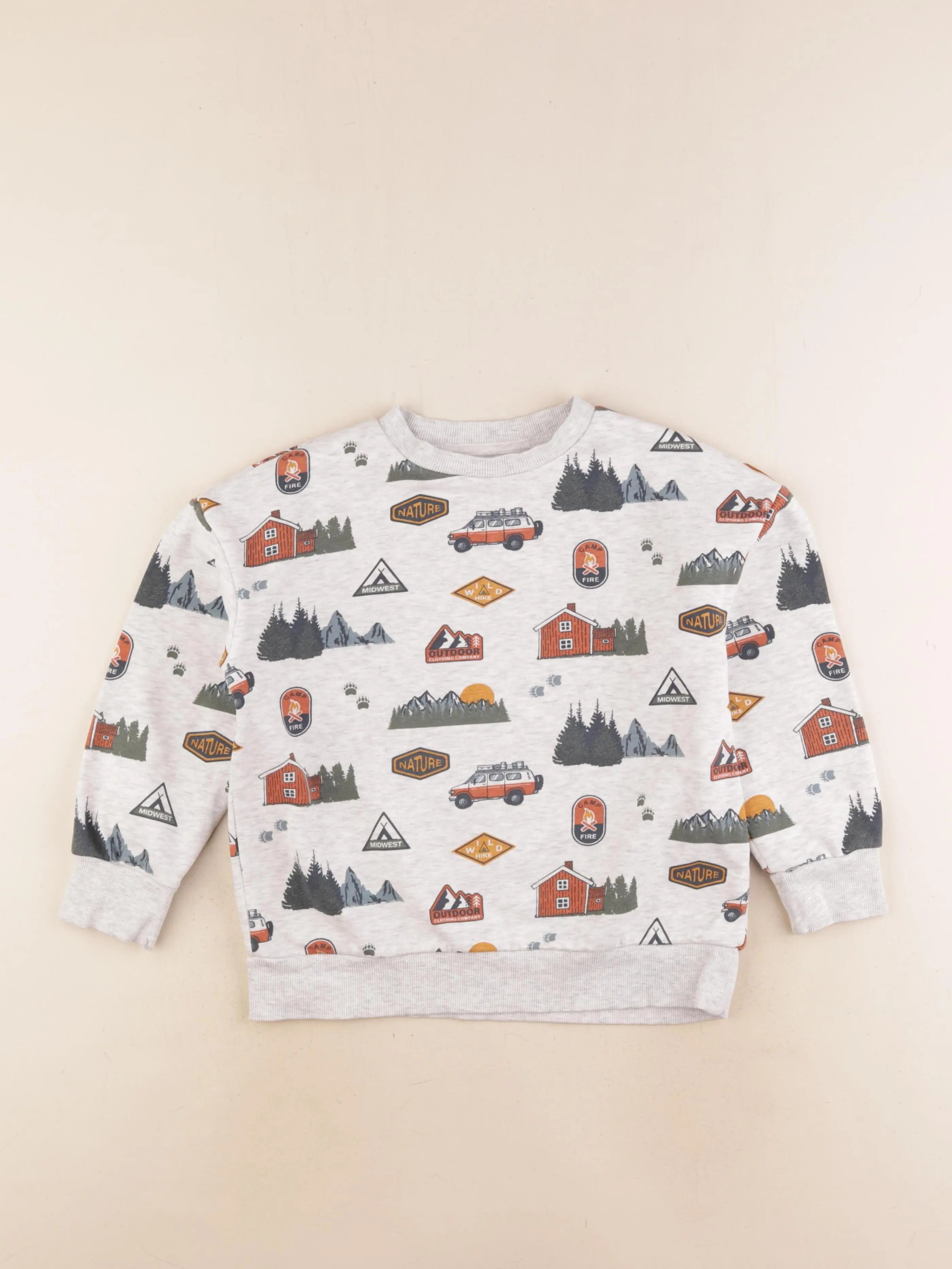 Vertbaudet - sweat gris - 8 ans