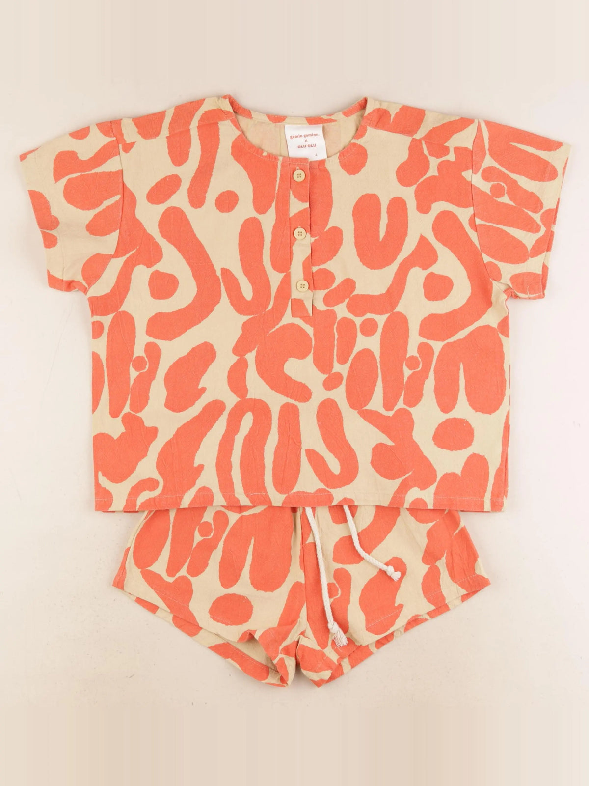 Gamin gamine - ensemble multicolore - 4 ans