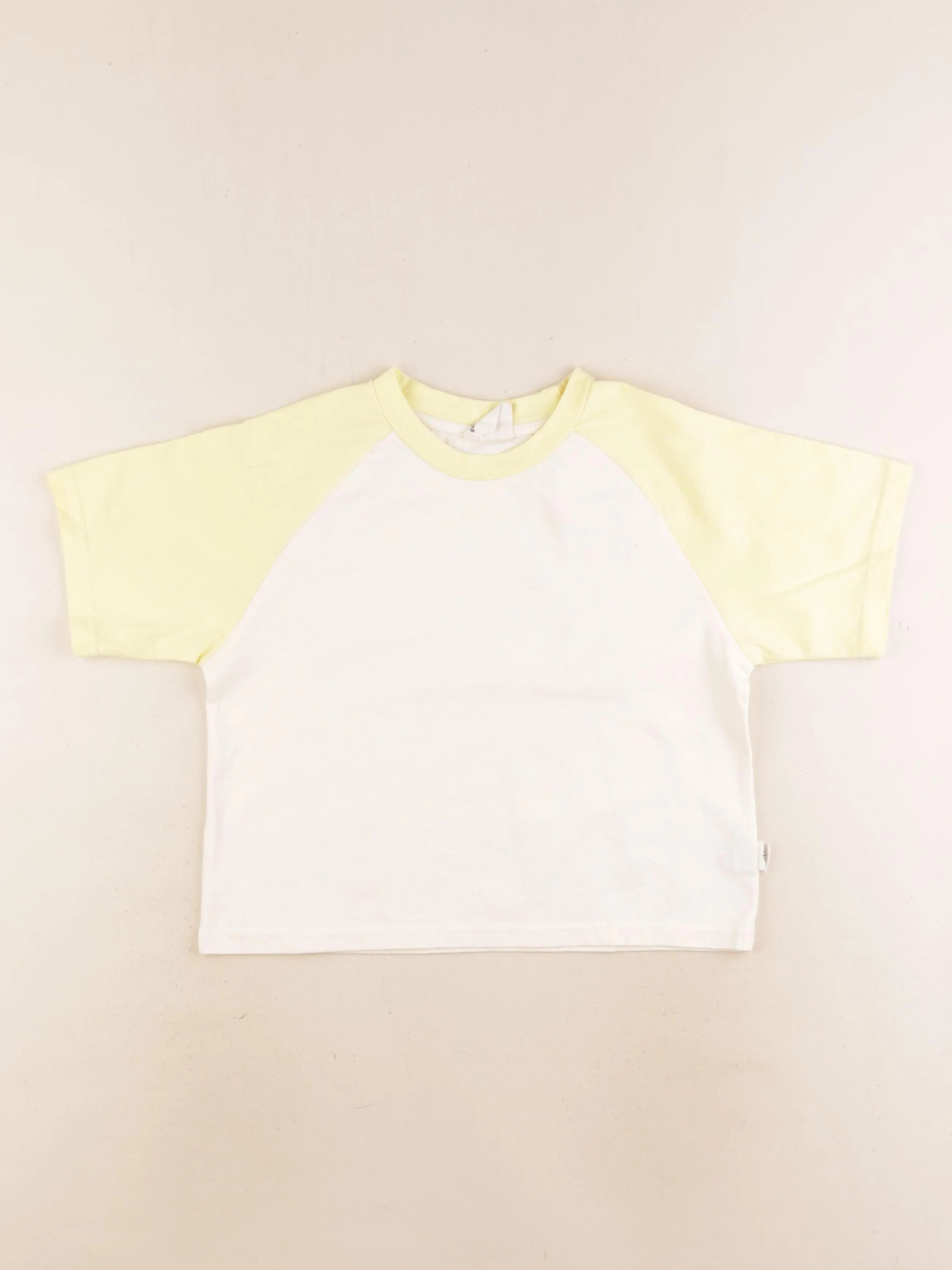 Gamin gamine - tee-shirt jaune, beige - 3 ans