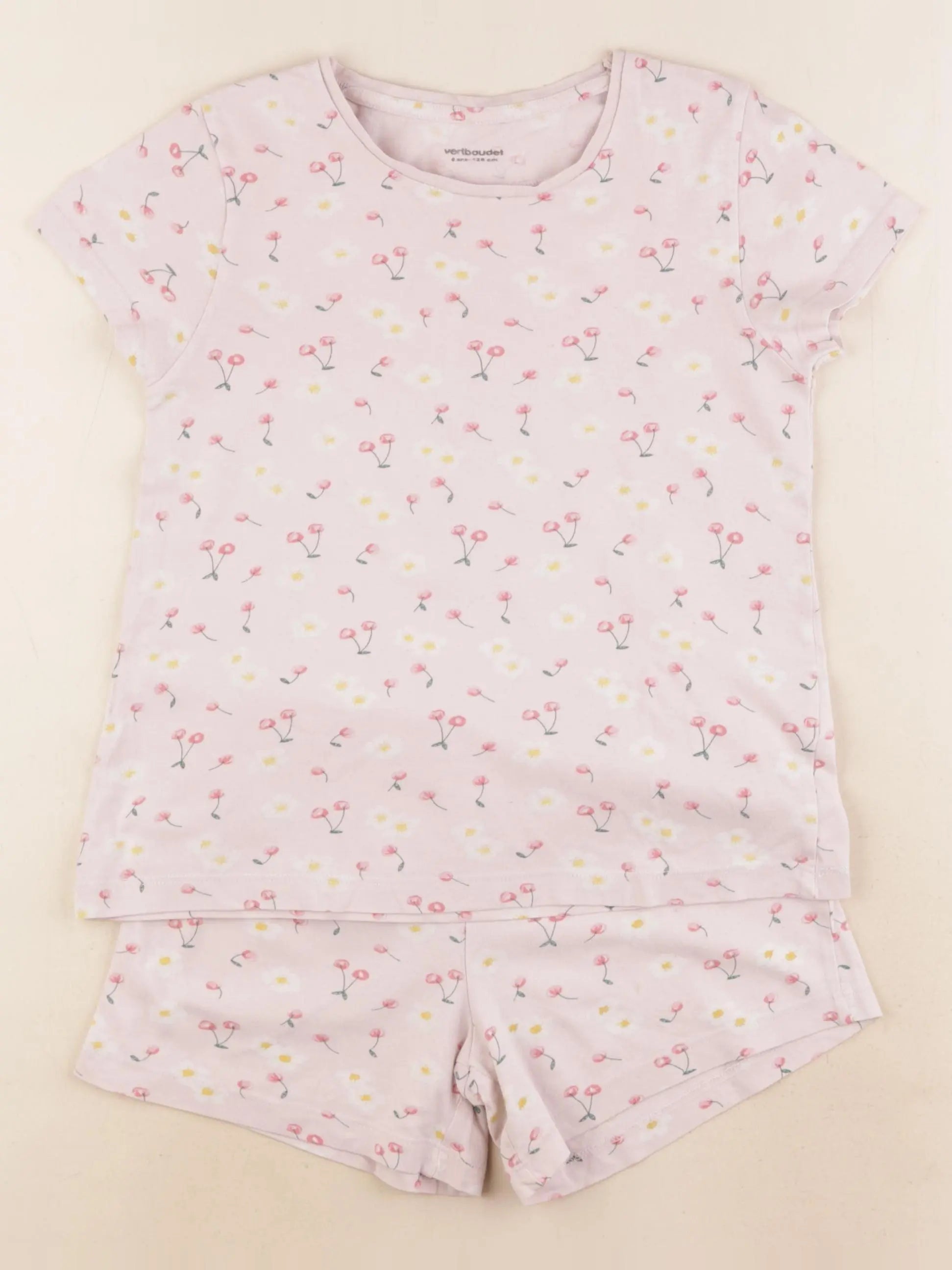 Vertbaudet - pyjama coton rose - 8 ans