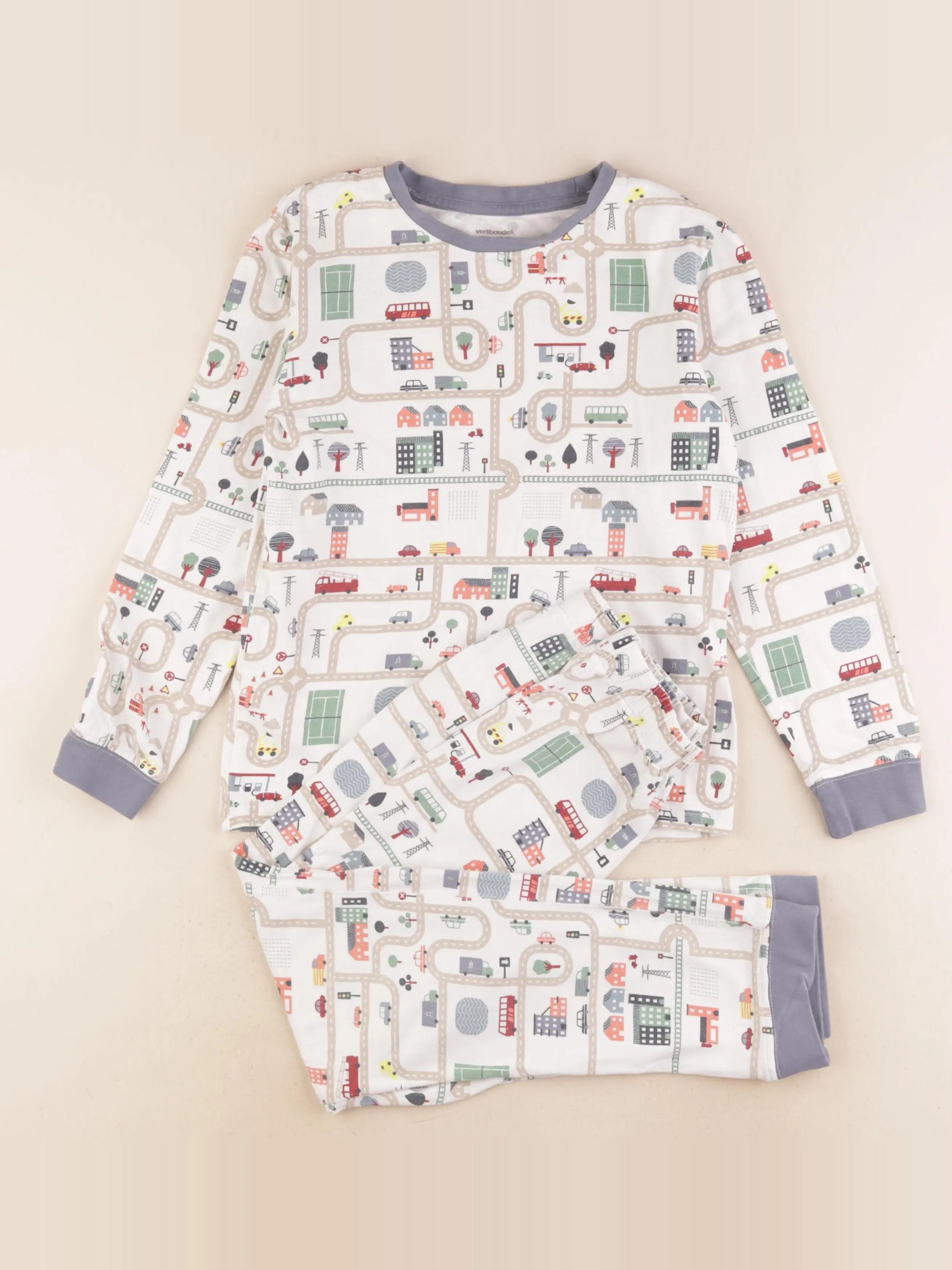 Vertbaudet - pyjama coton multicolore - 10 ans