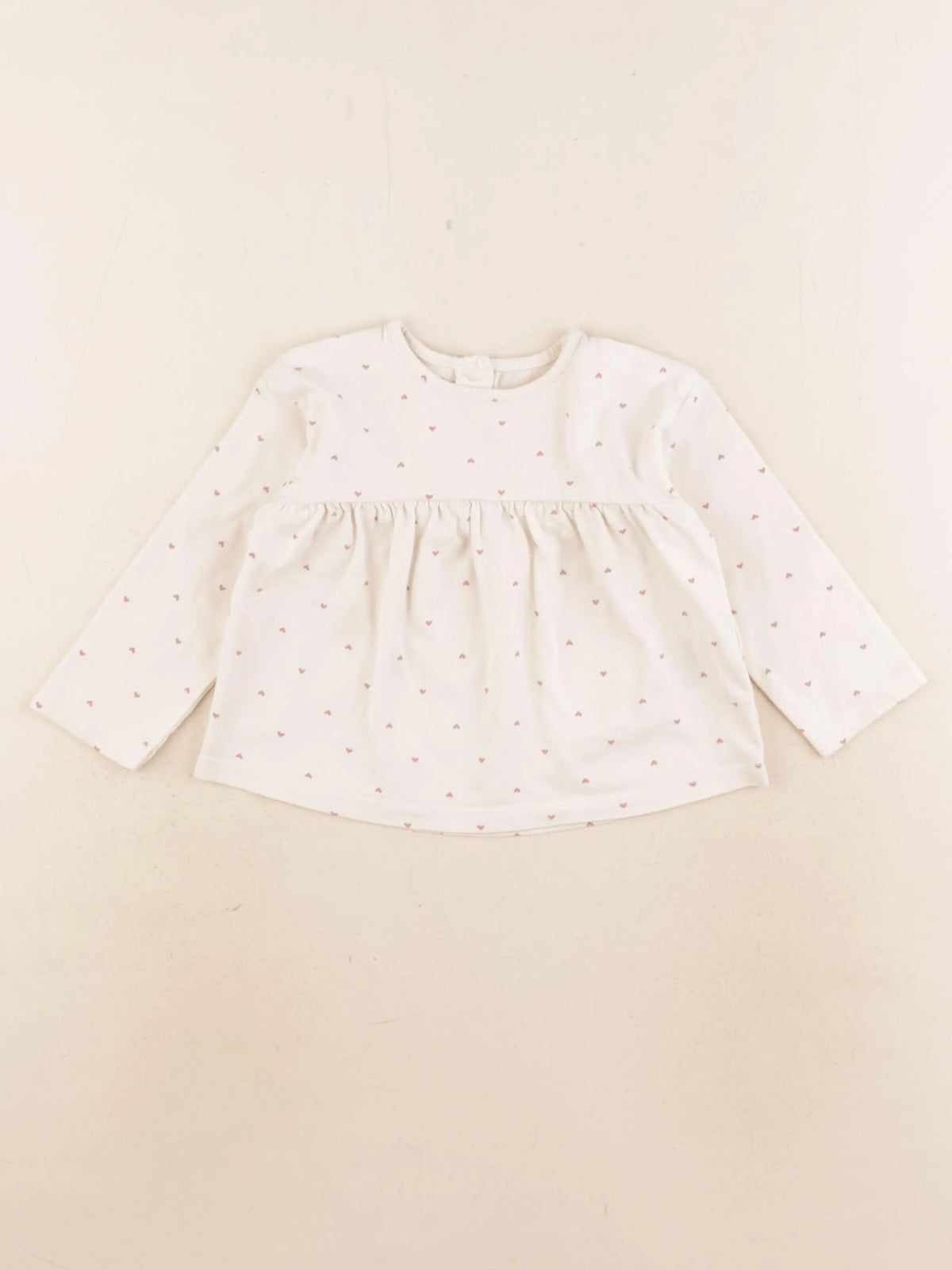 Vertbaudet - tee-shirt beige - 12 mois