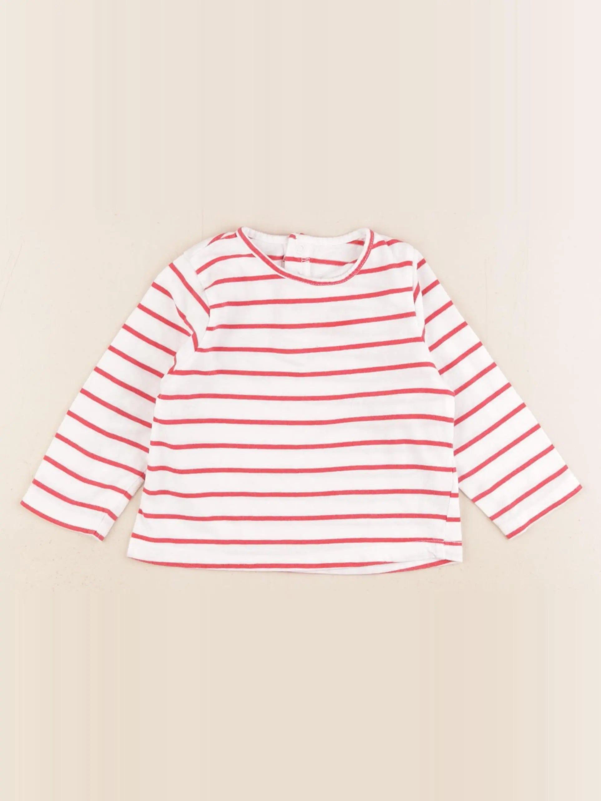 Vertbaudet - tee-shirt rouge - 12 mois