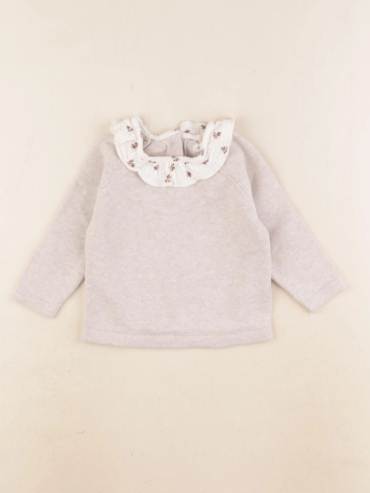 Vertbaudet - pull beige - 12 mois
