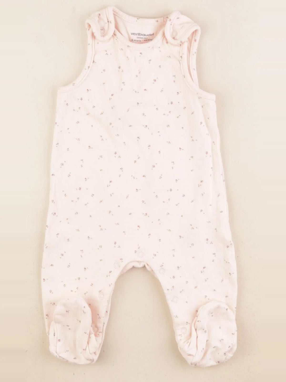 Vertbaudet - combinaison rose - 3 mois