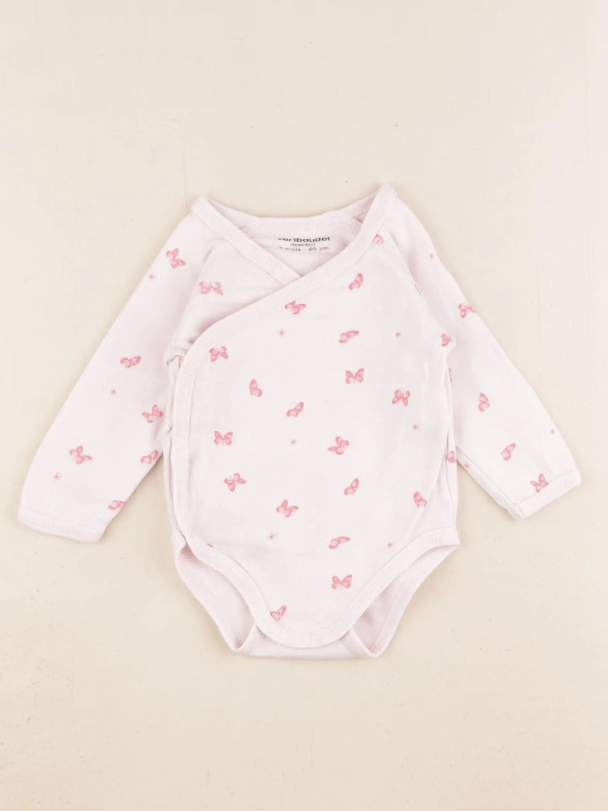 Vertbaudet - body rose - 3 mois