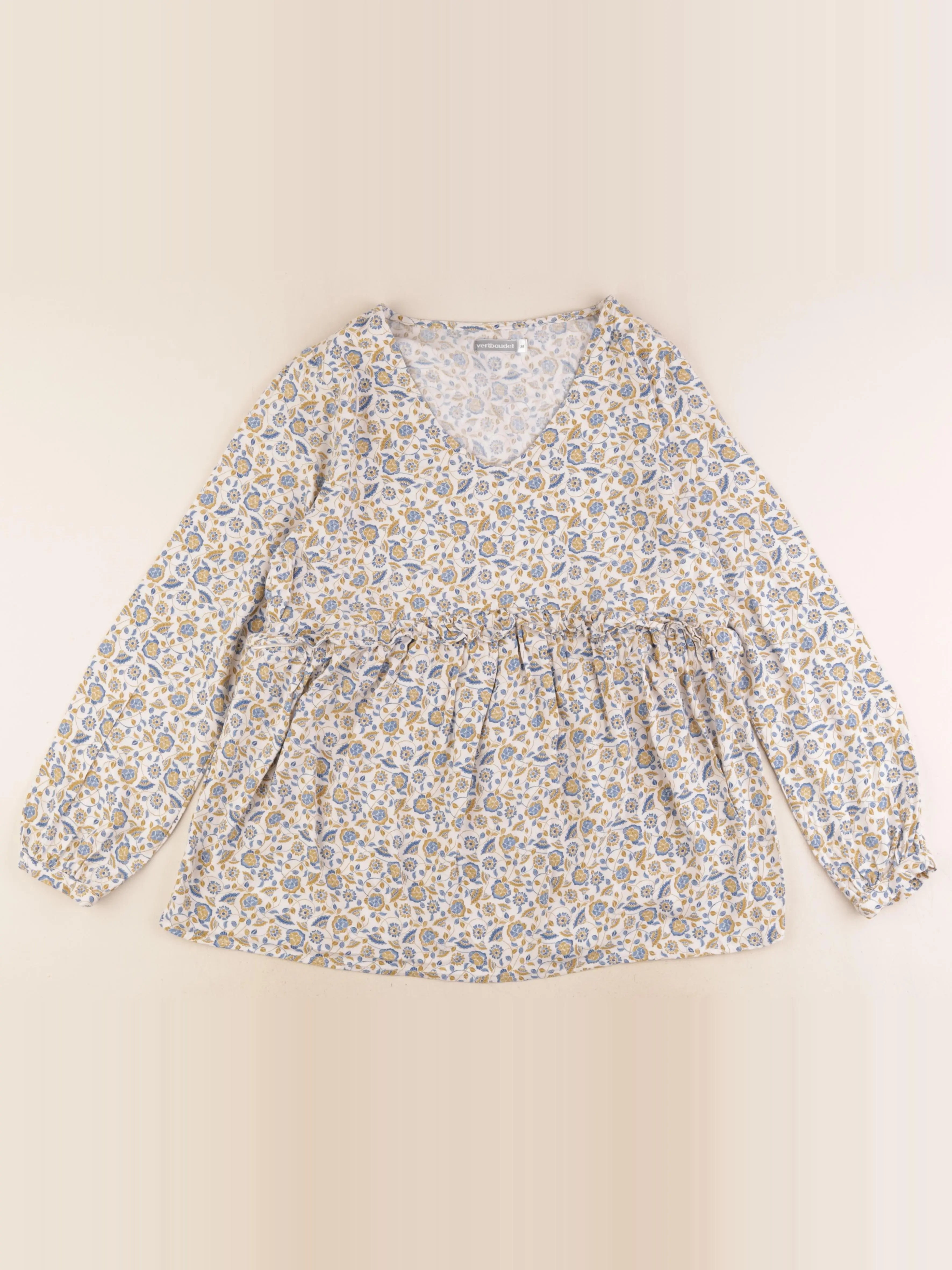 Vertbaudet - blouse grossesse jaune, bleu - 38