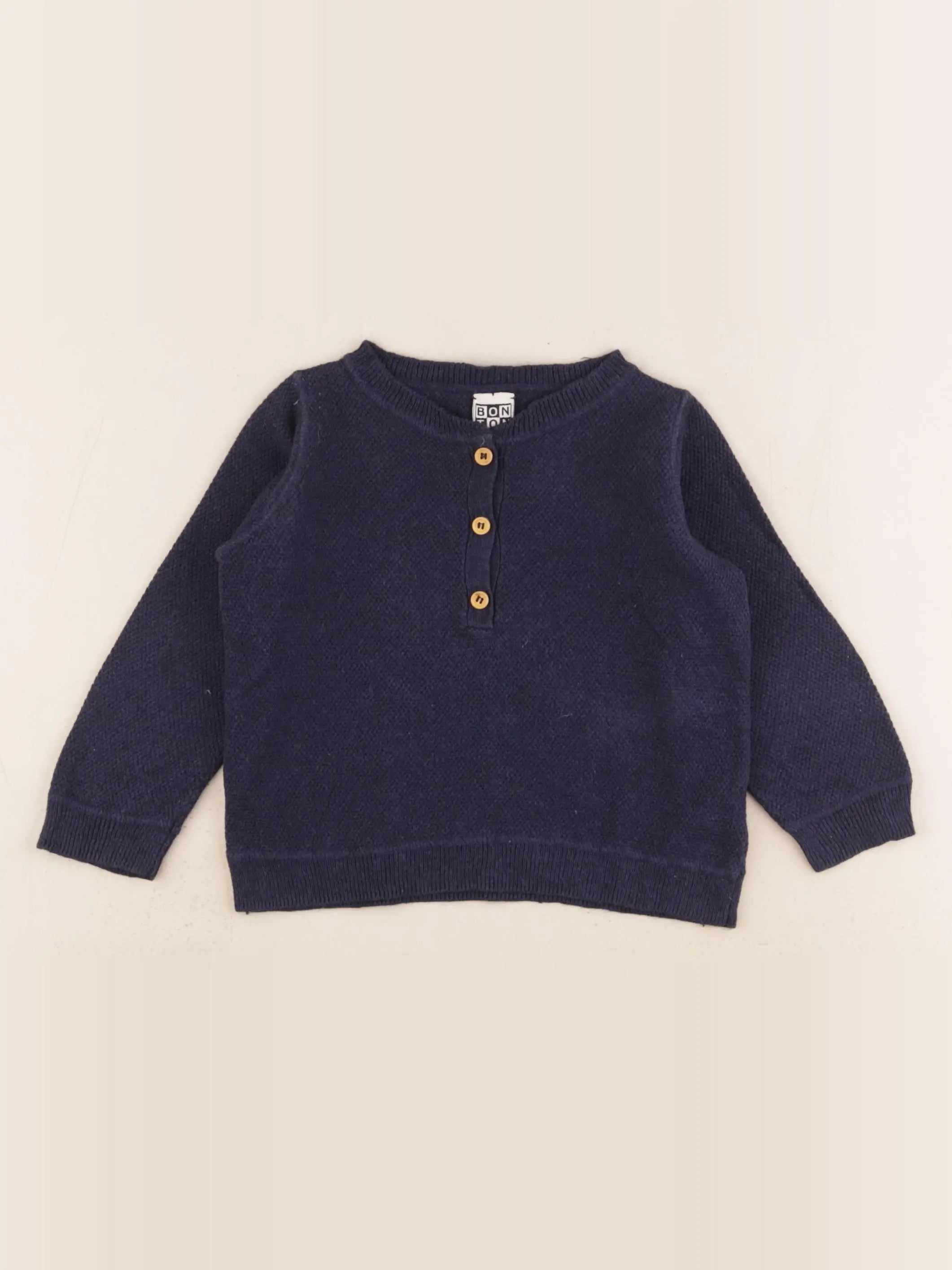 Bonton - pull bleu - 2 ans