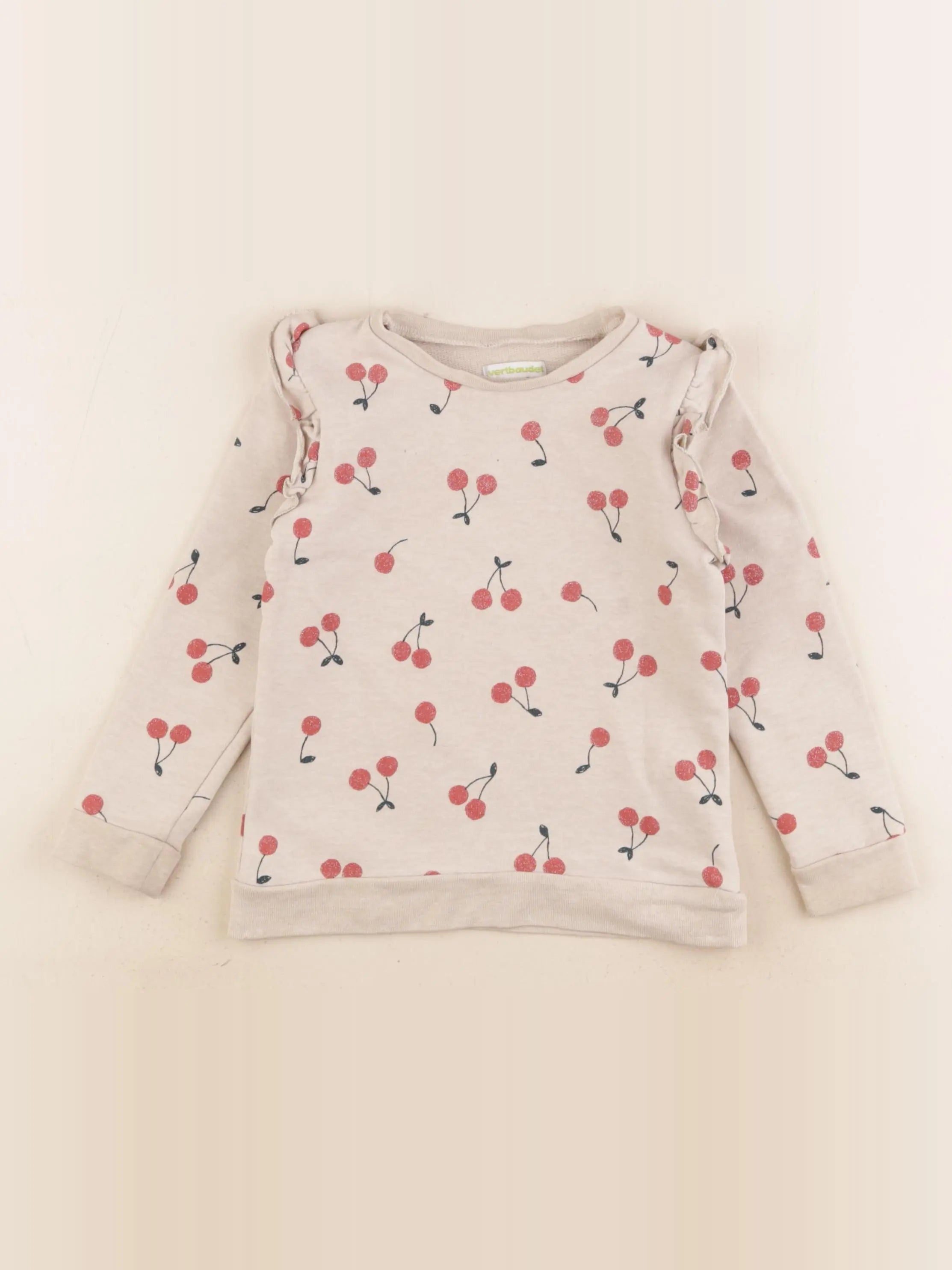 Vertbaudet - sweat beige - 4 ans