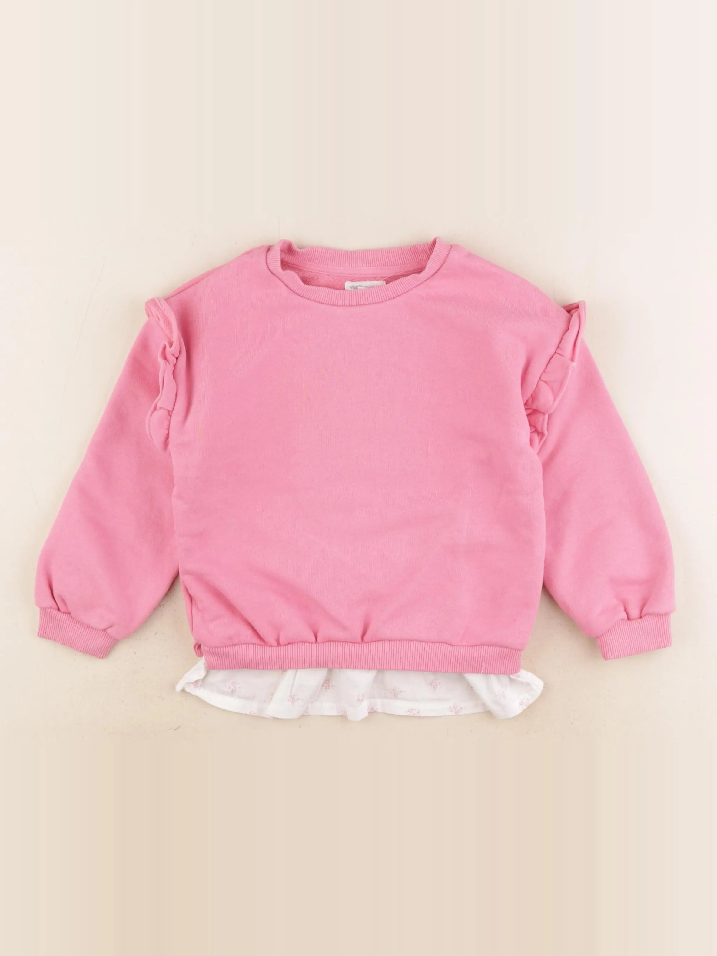 Vertbaudet - sweat rose - 4 ans
