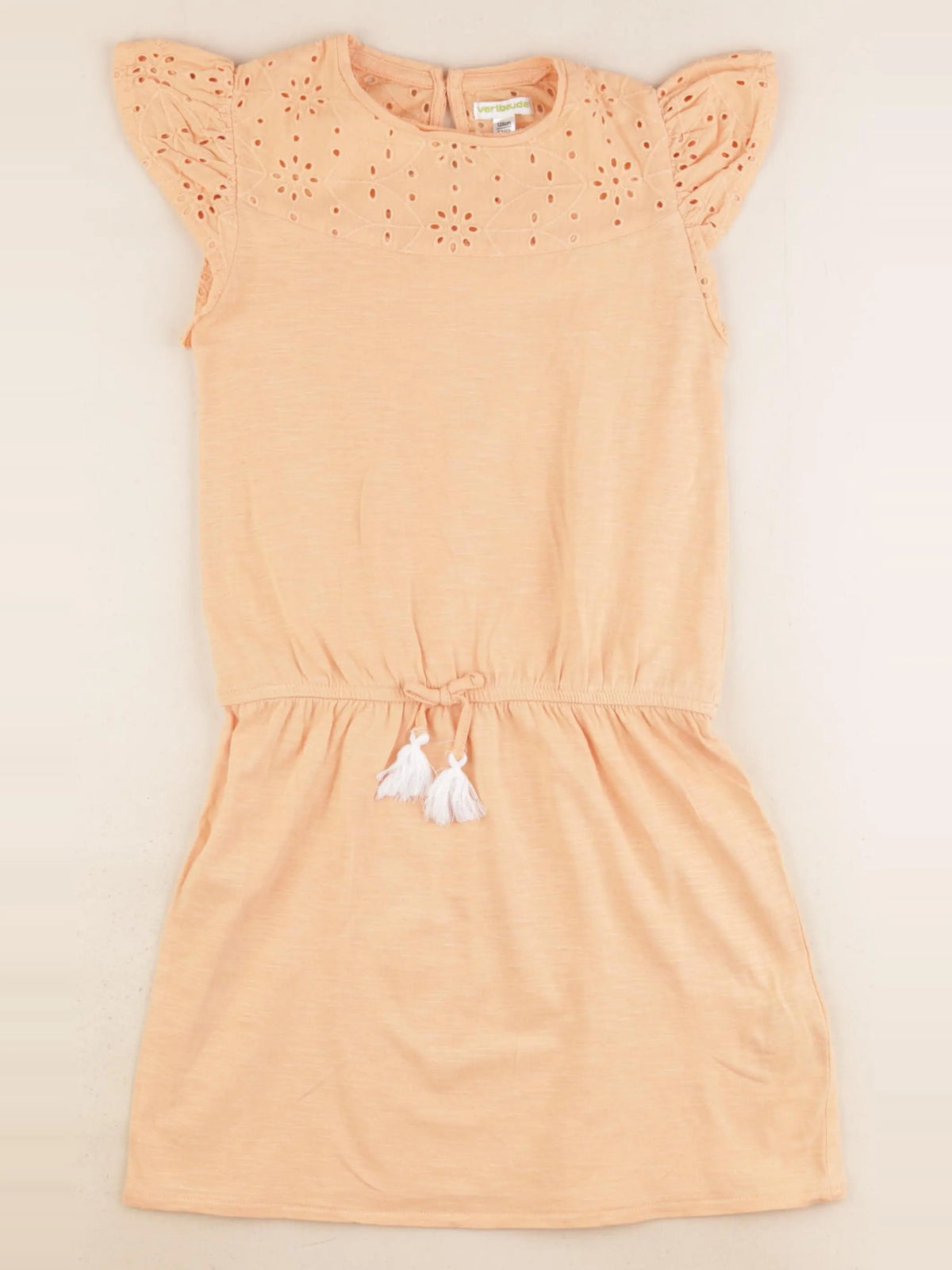 Vertbaudet - robe orange - 8 ans