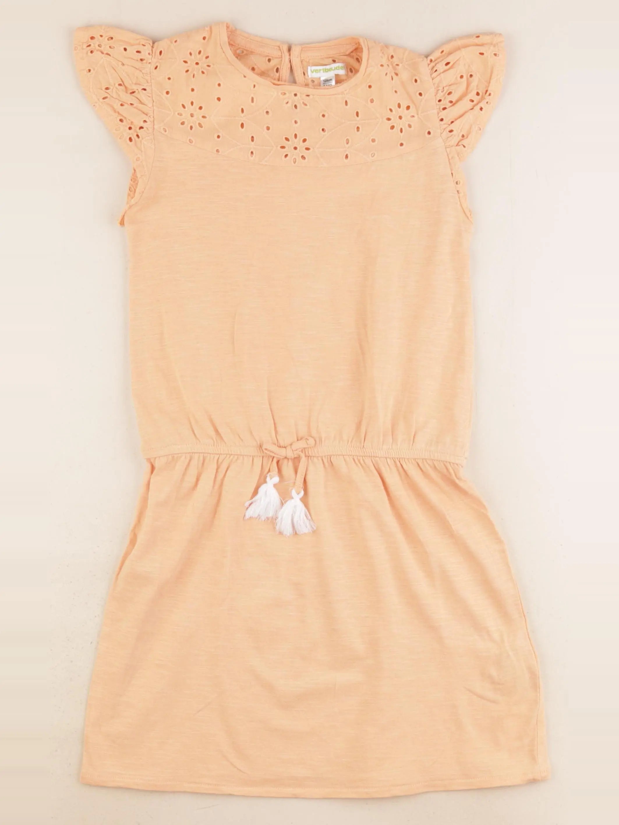 Vertbaudet - robe orange - 8 ans