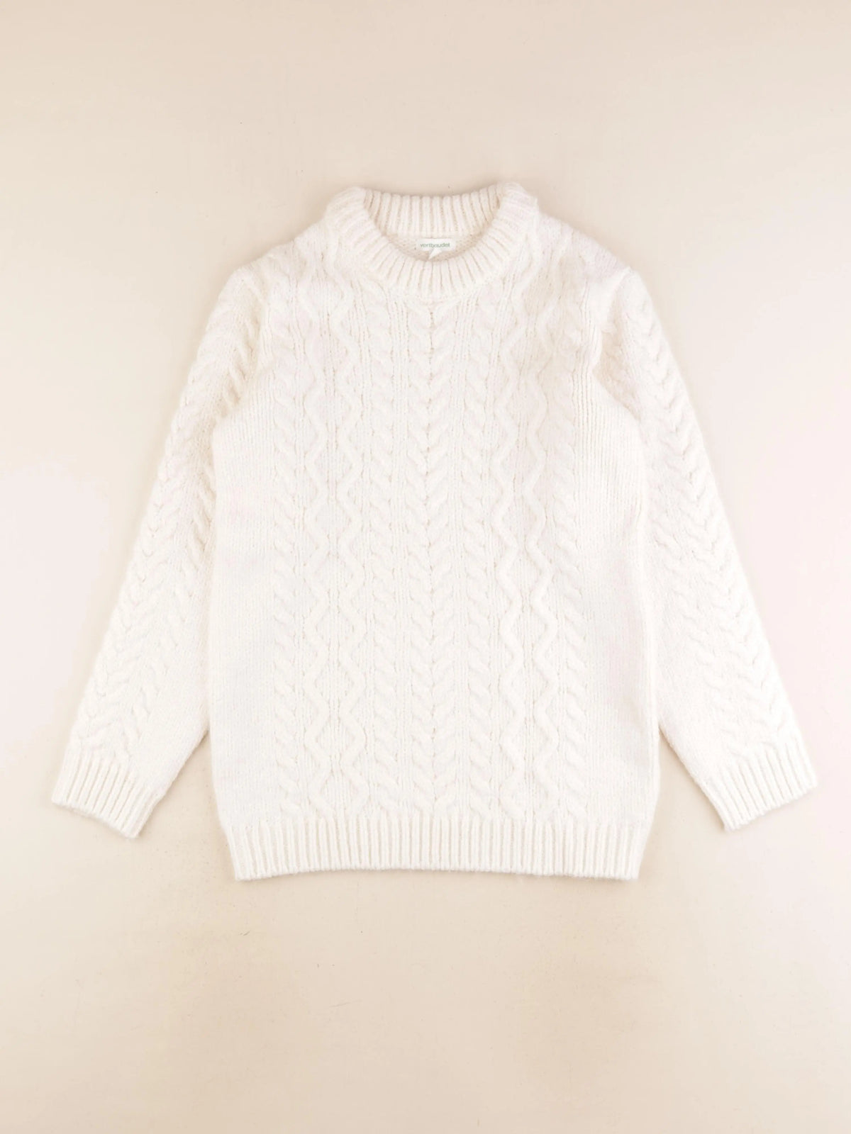 Vertbaudet - pull beige - 12 ans