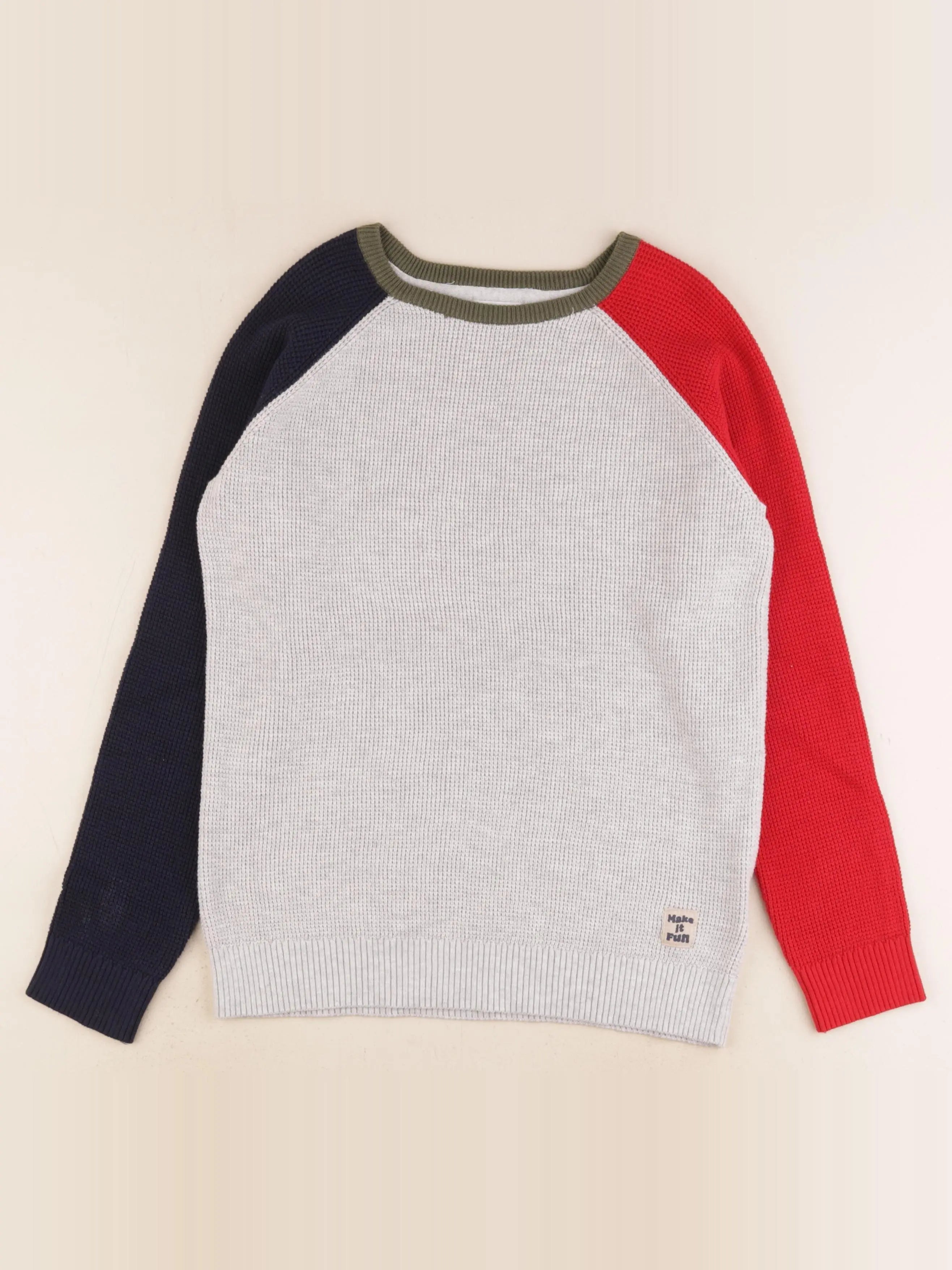 Vertbaudet - pull gris - 10 ans