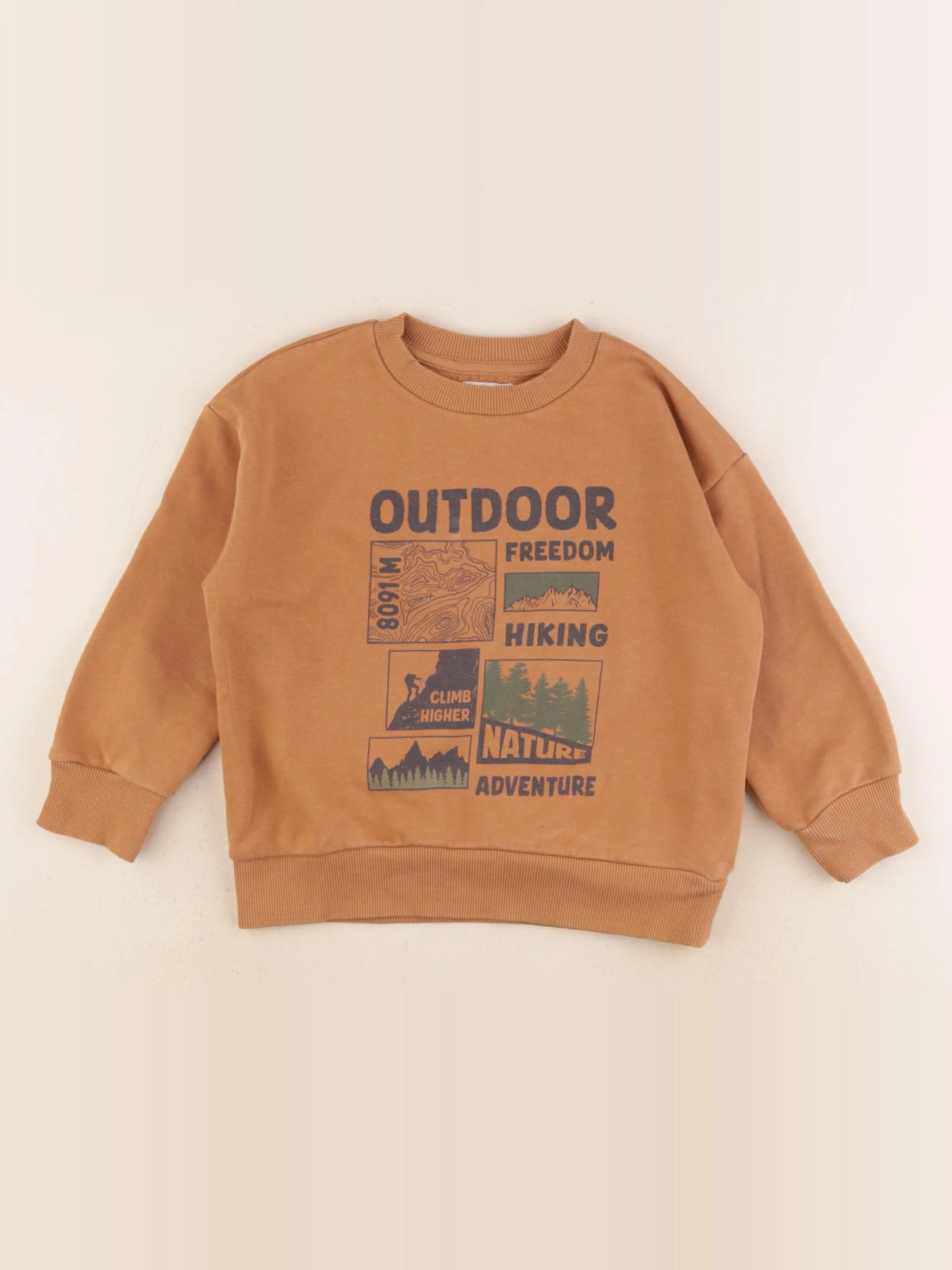 Vertbaudet - sweat marron - 5 ans