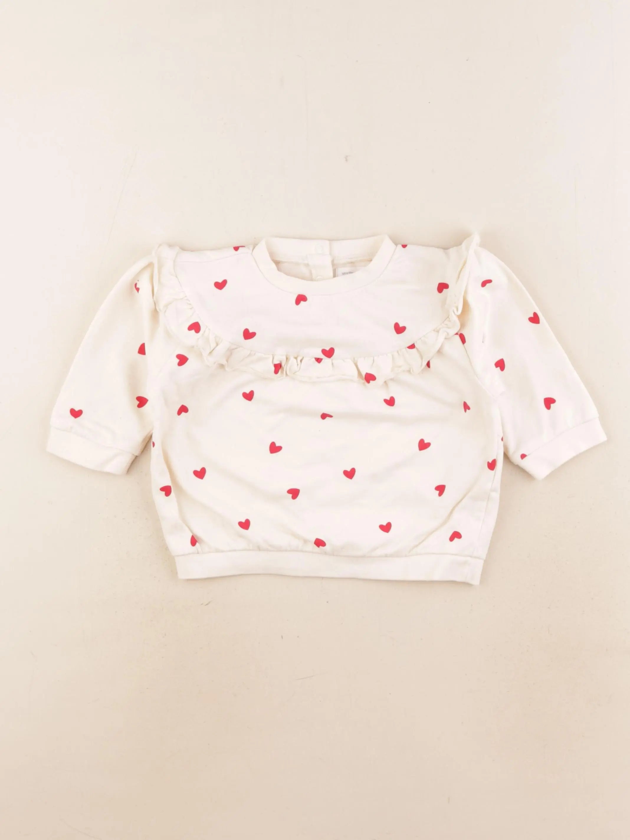 Vertbaudet - sweat beige - 12 mois