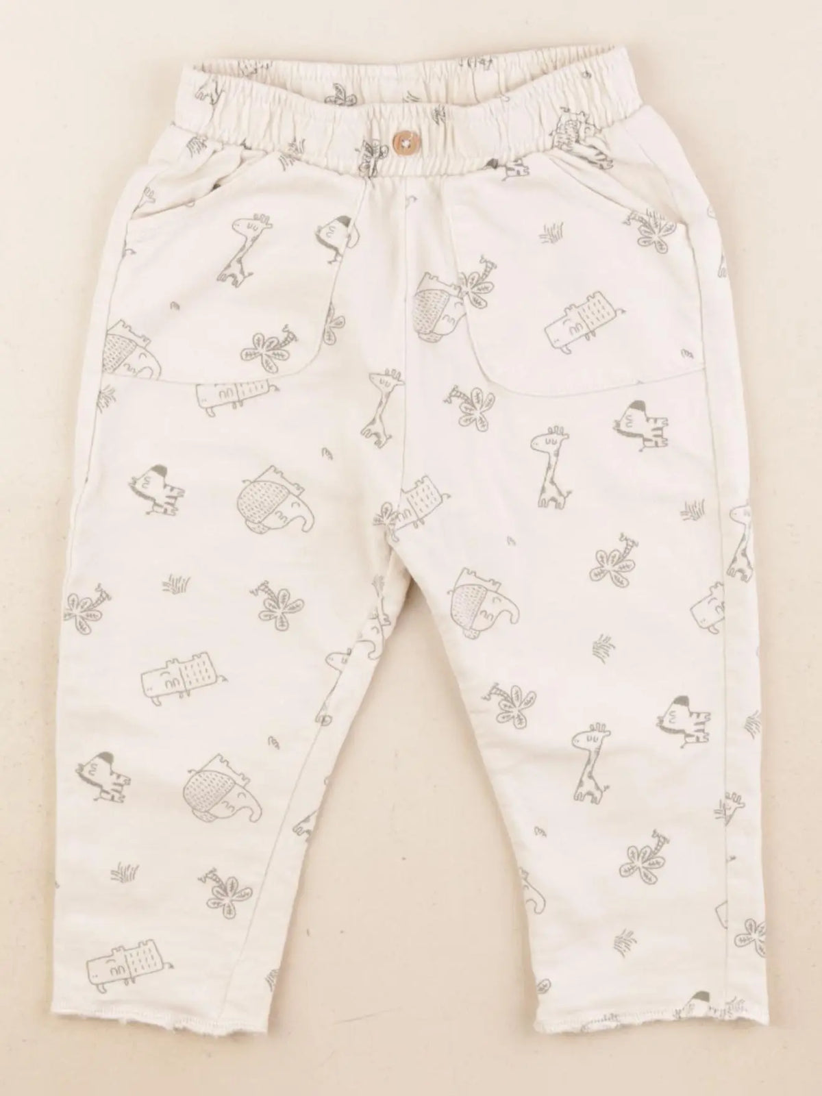 Vertbaudet - pantalon beige - 9 mois