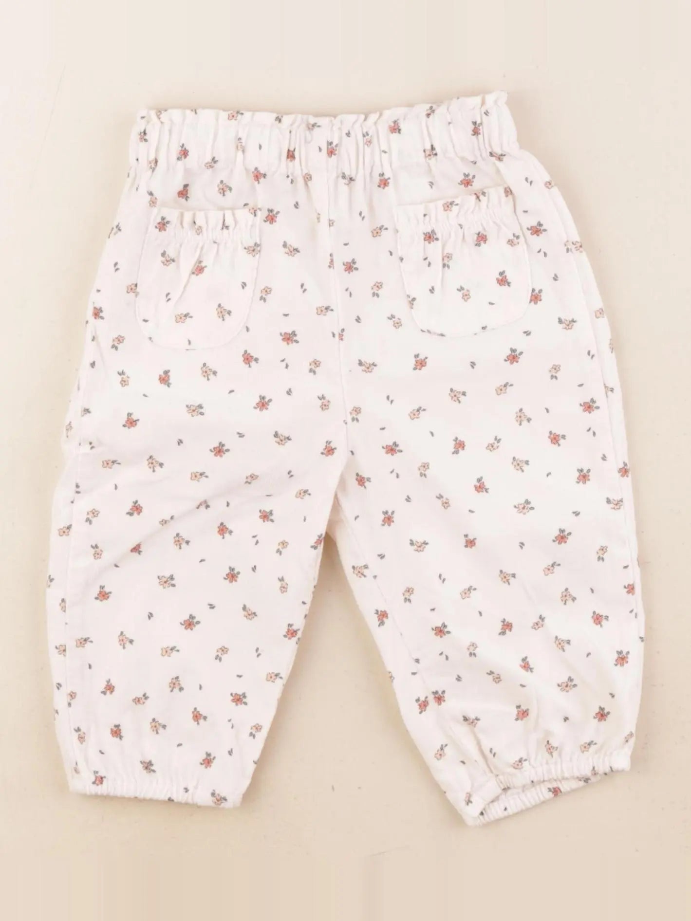 Vertbaudet - pantalon beige - 9 mois