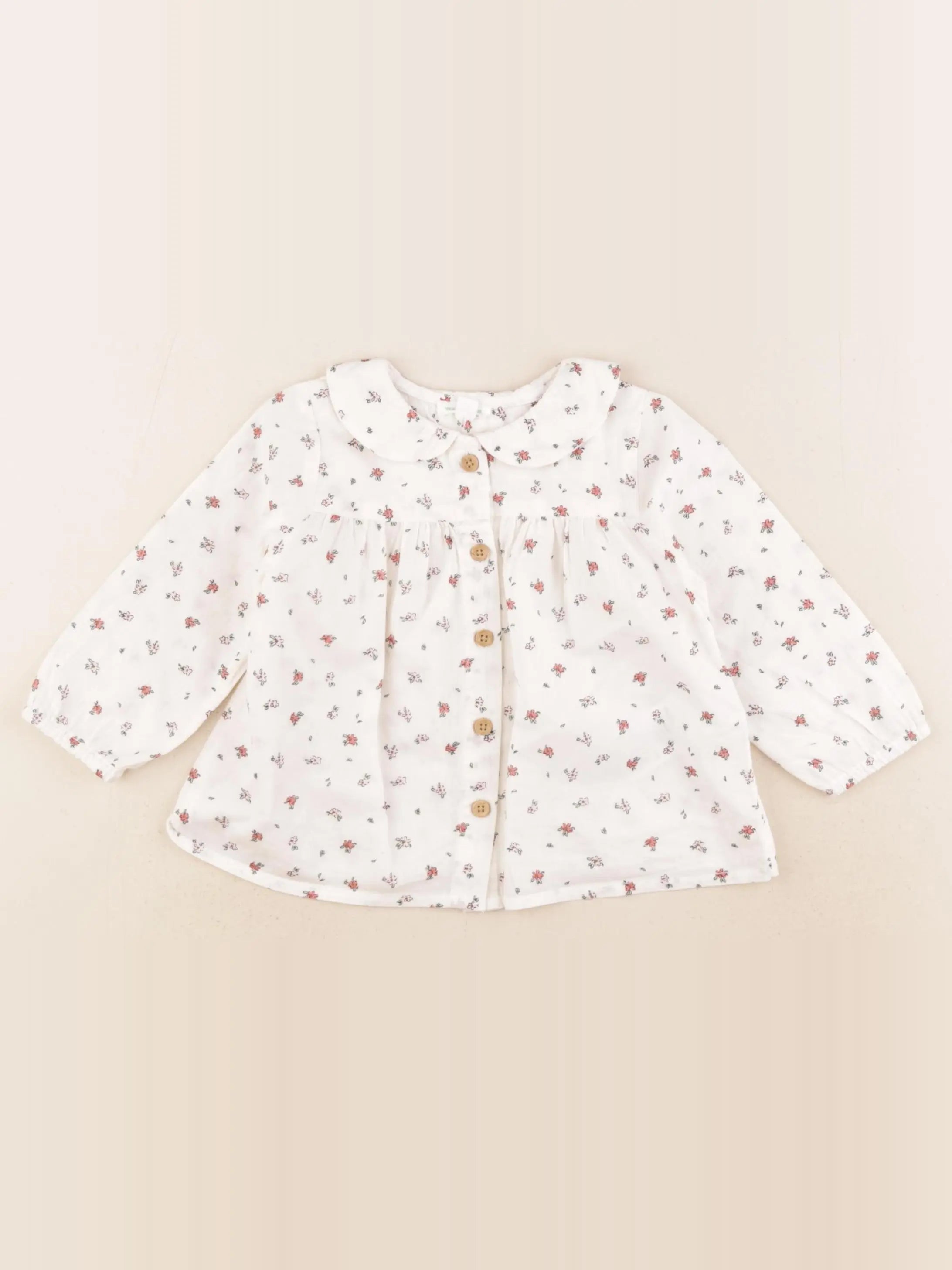 Vertbaudet - blouse beige - 12 mois