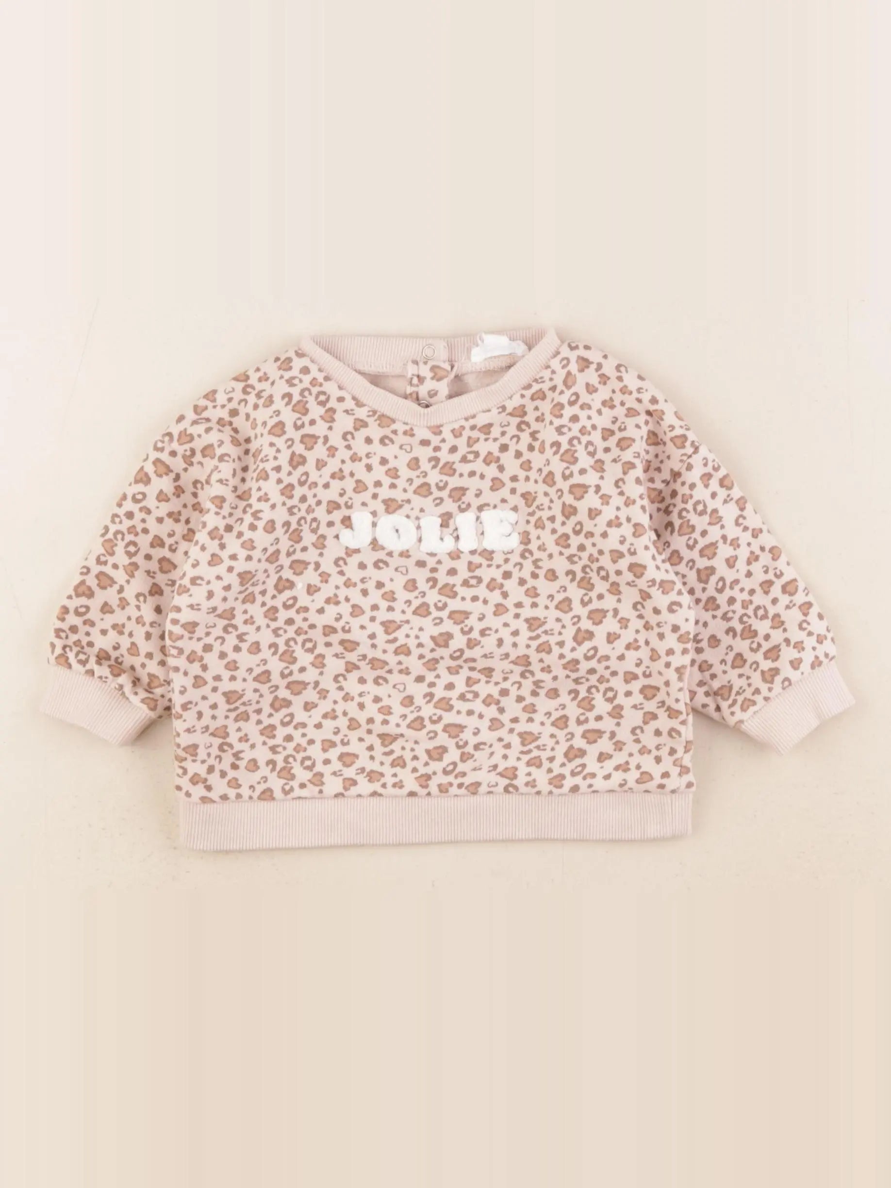 Vertbaudet - sweat marron - 24 mois