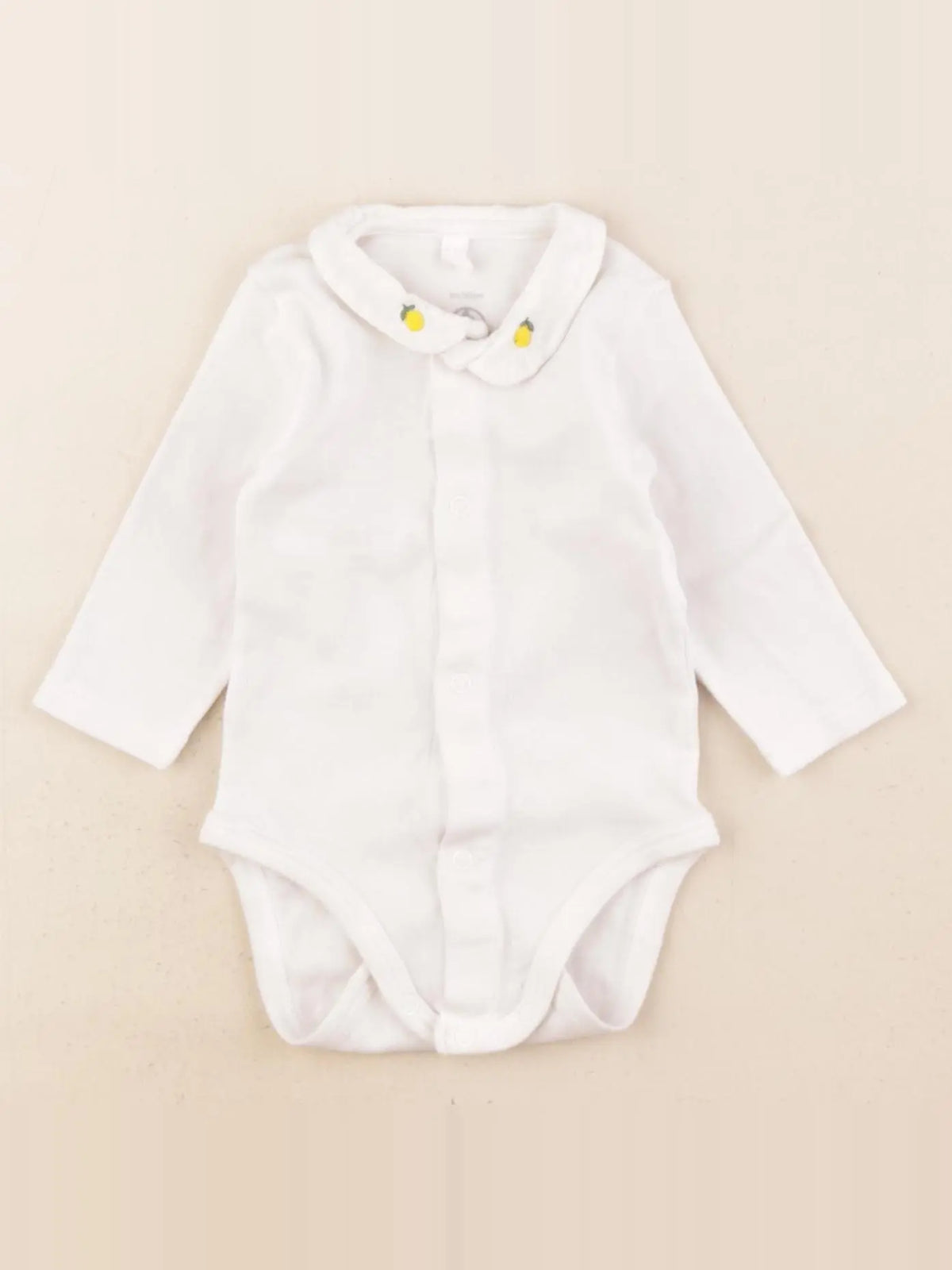Petit Bateau - body à col blanc - 3 mois