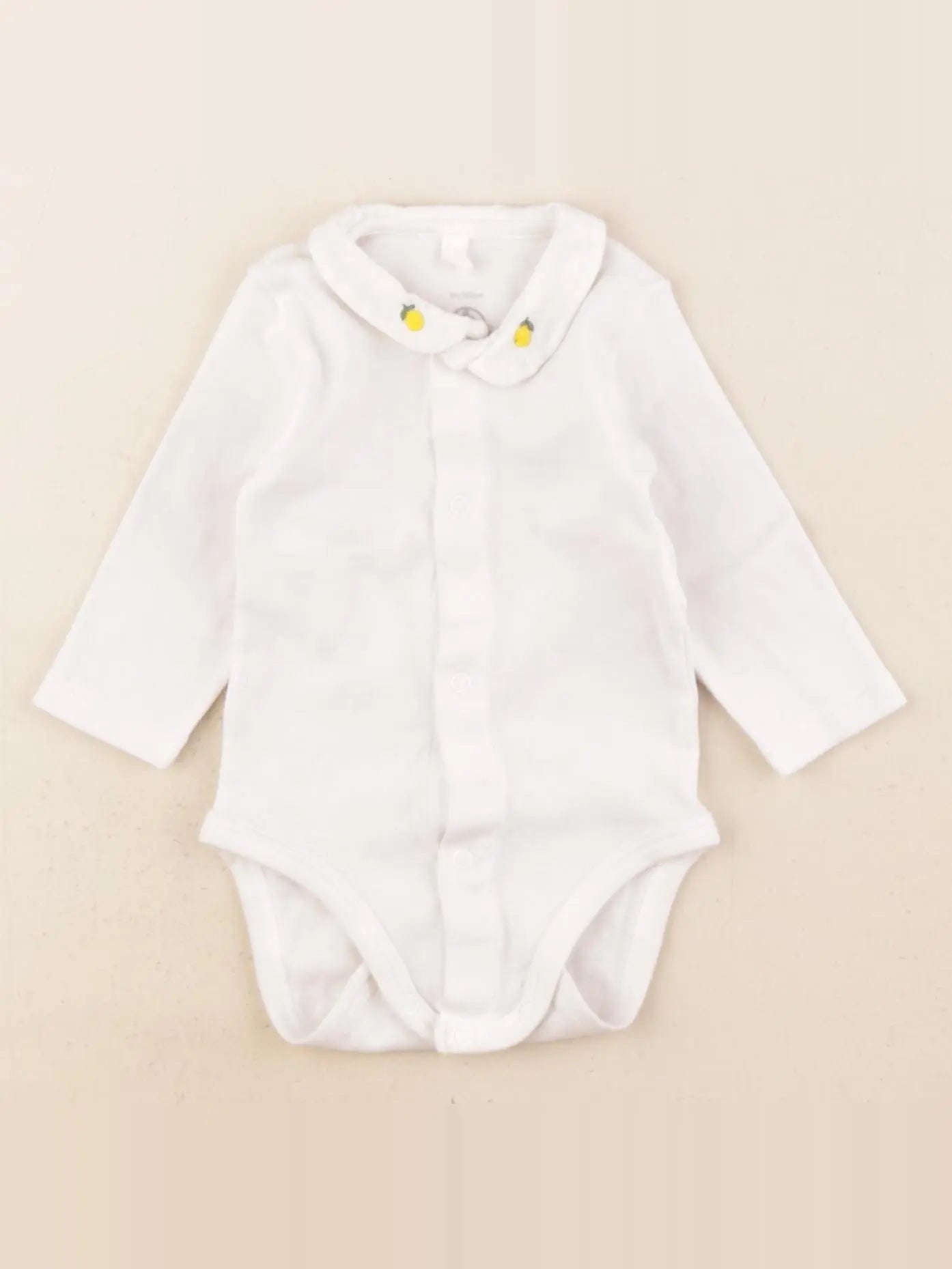 Petit Bateau - body à col blanc - 3 mois
