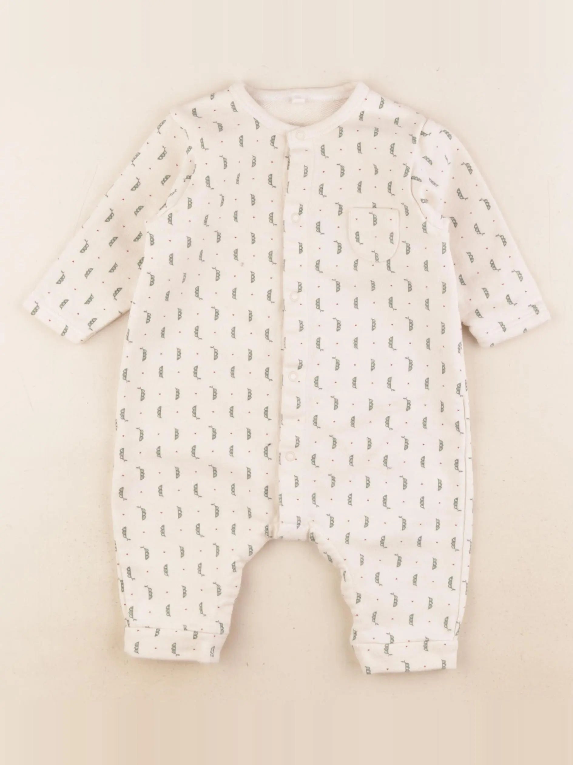 Petit Bateau - pyjama coton marron - 6 mois