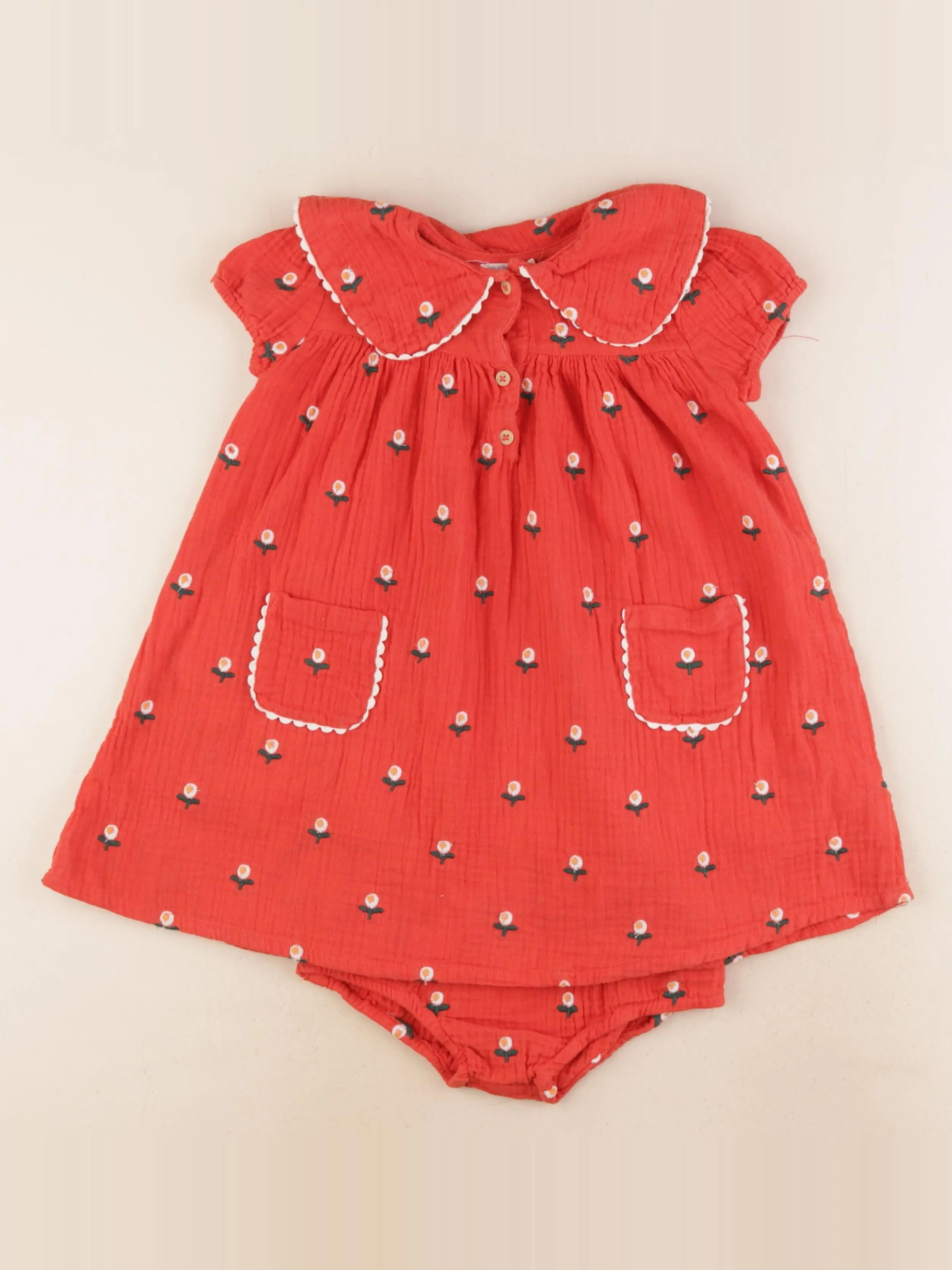 Boutchou - robe rouge - 36 mois