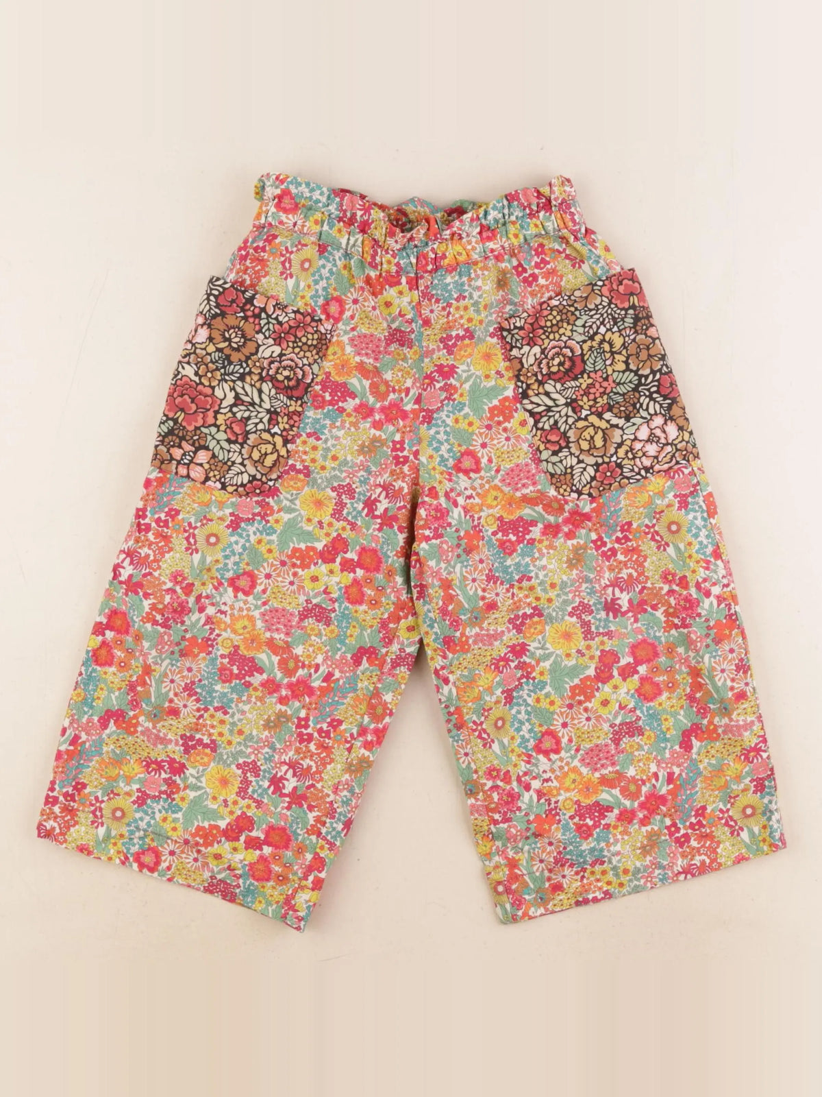 Monoprix - pantalon multicolore - 3/4 ans