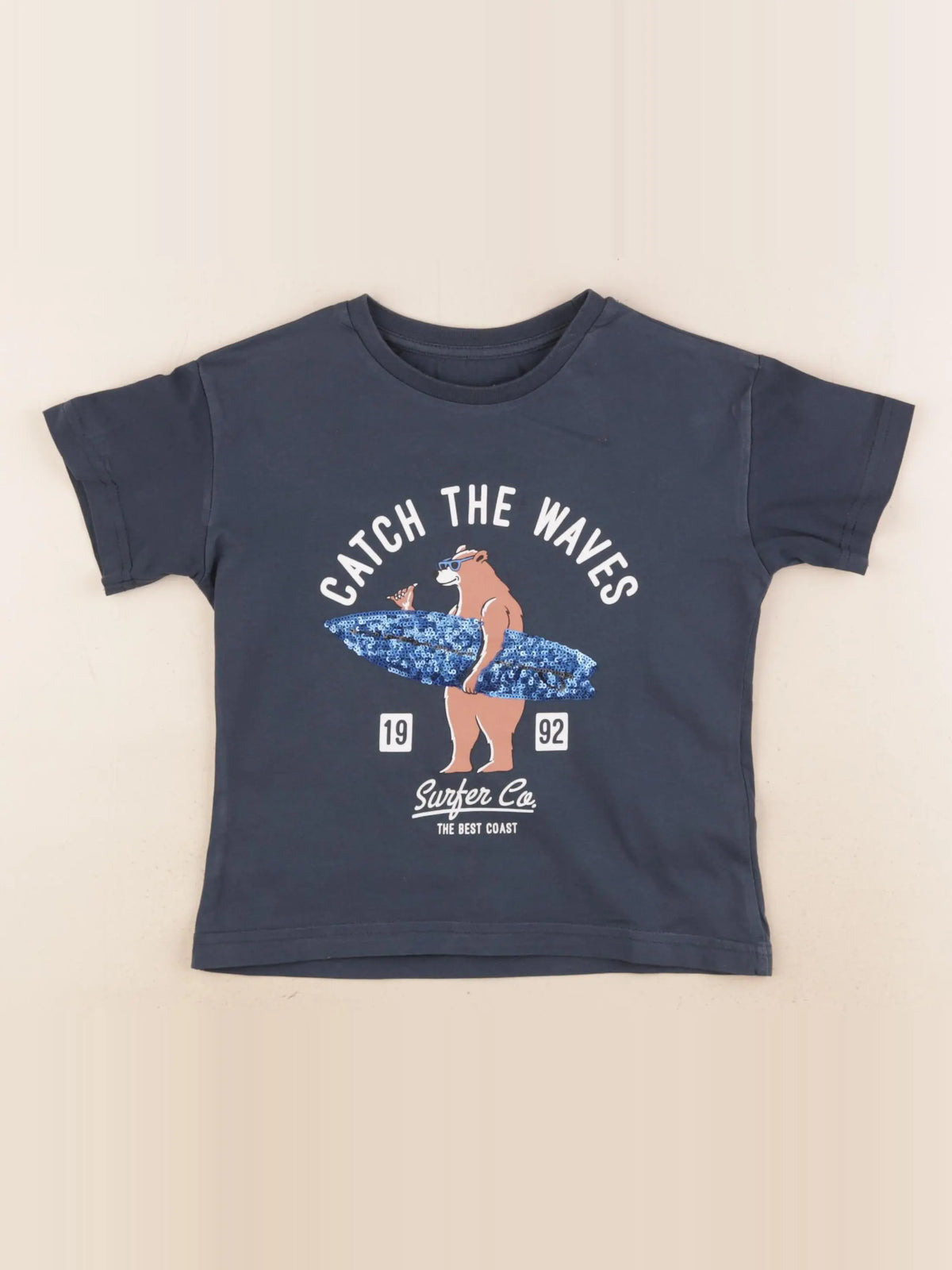 Vertbaudet - tee-shirt bleu - 4 ans