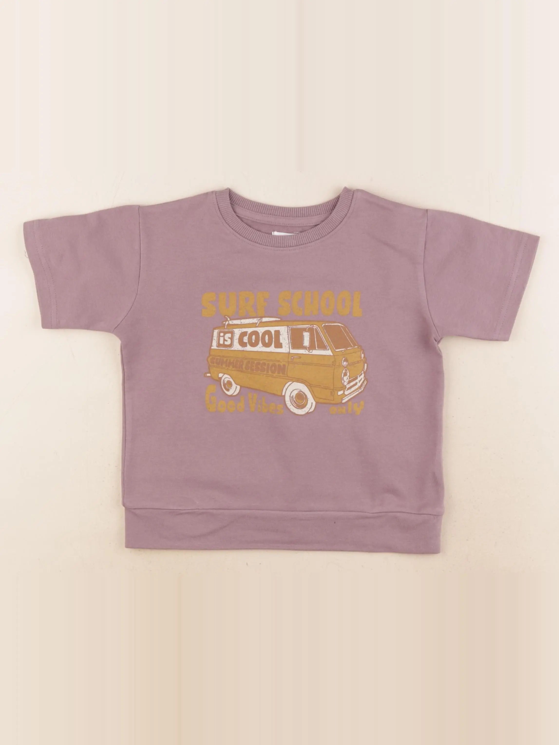 Vertbaudet - sweat manches courtes violet - 4 ans