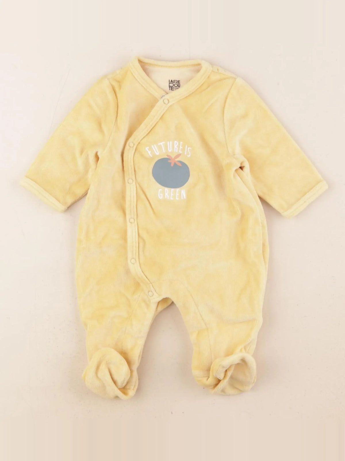 La Redoute - pyjama velours jaune - 1 mois