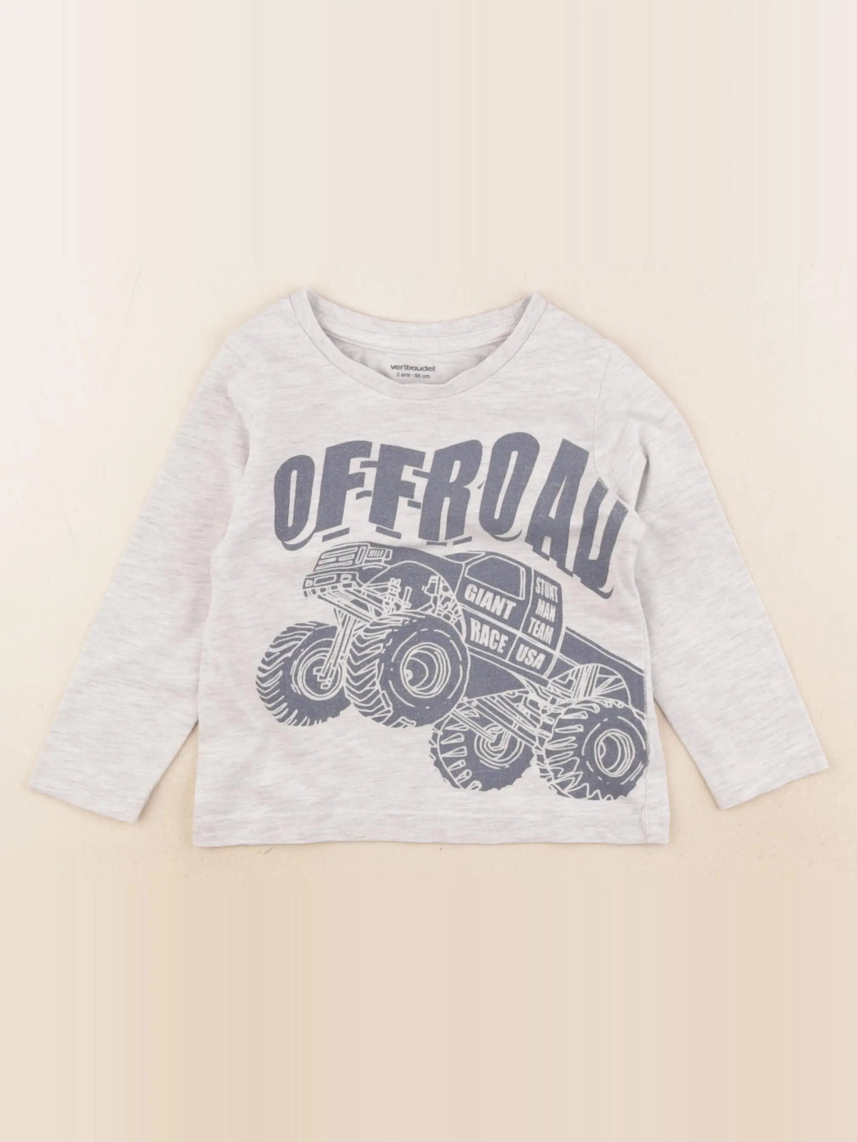 Vertbaudet - tee-shirt gris - 2 ans