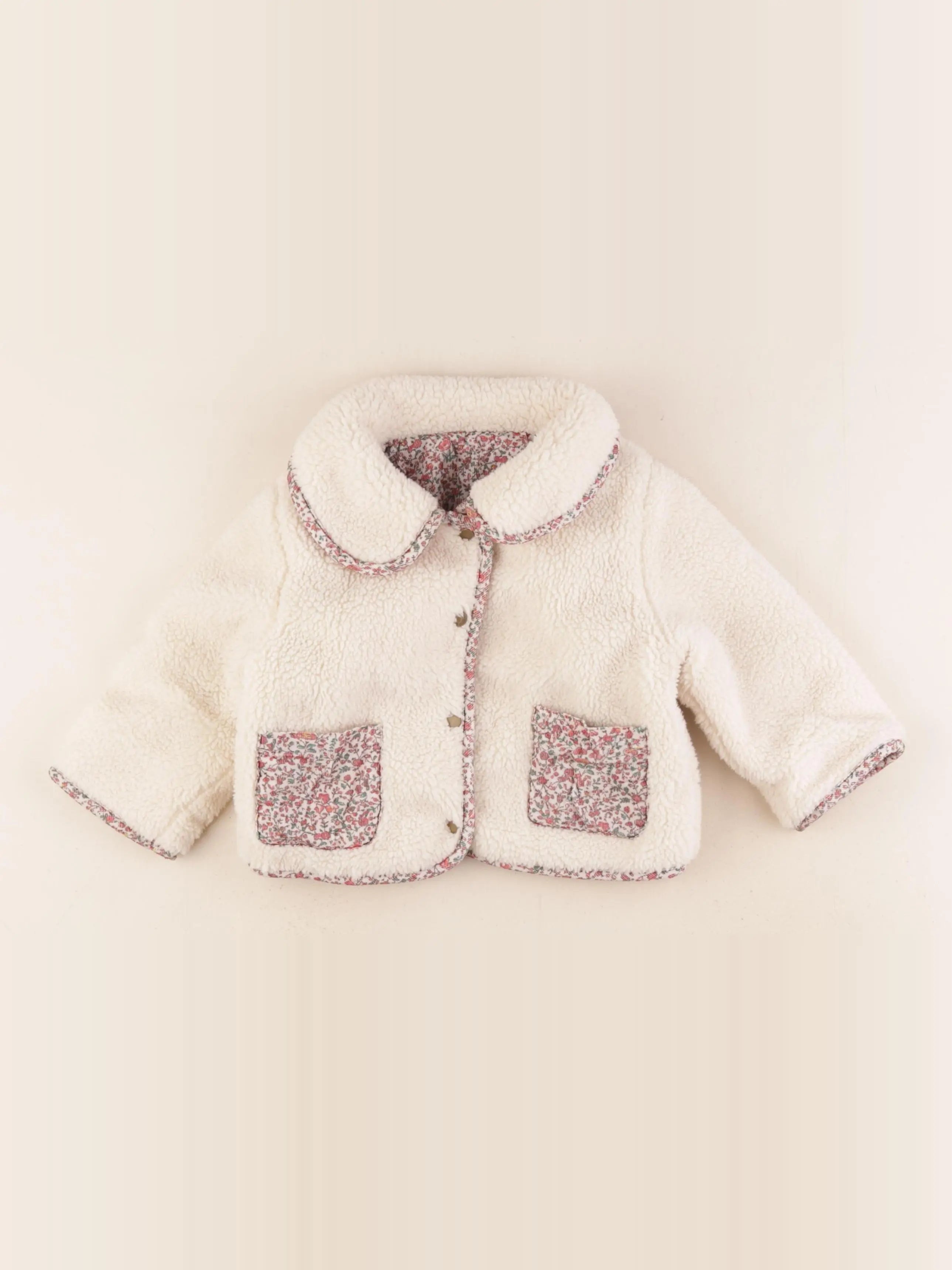 Boutchou - veste réversible beige - 12 mois