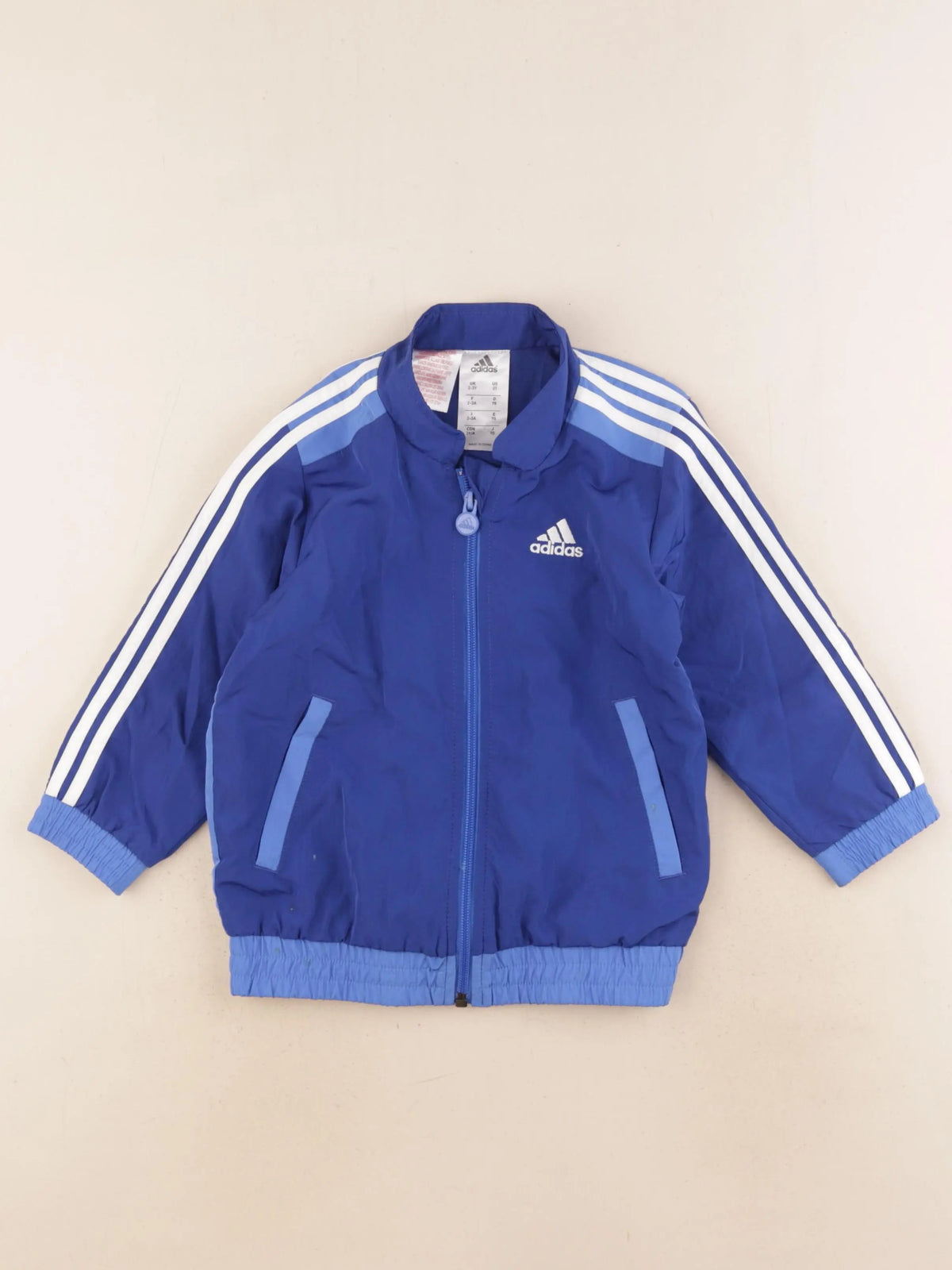 Adidas - sweat bleu - 2/3 ans