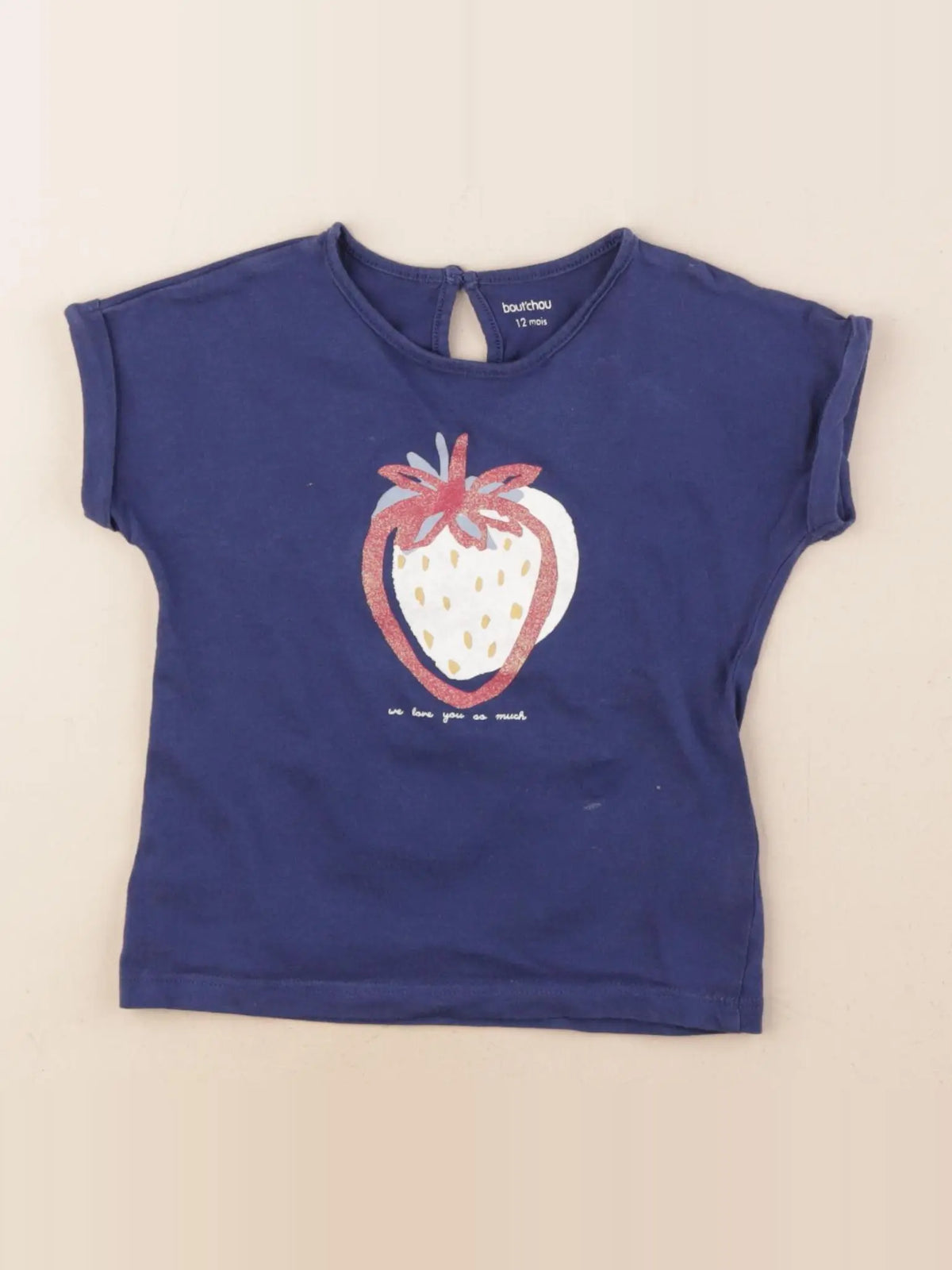 Boutchou - tee-shirt bleu - 12 mois