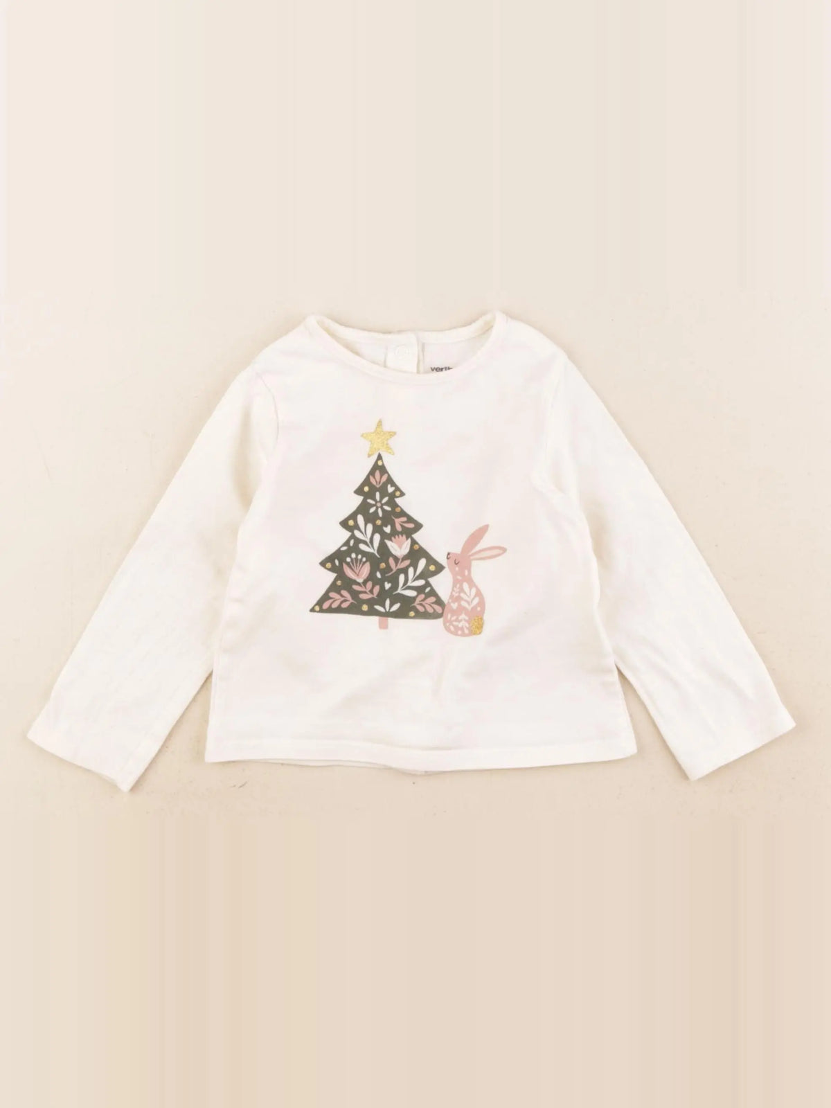Vertbaudet - tee-shirt blanc - 9 mois