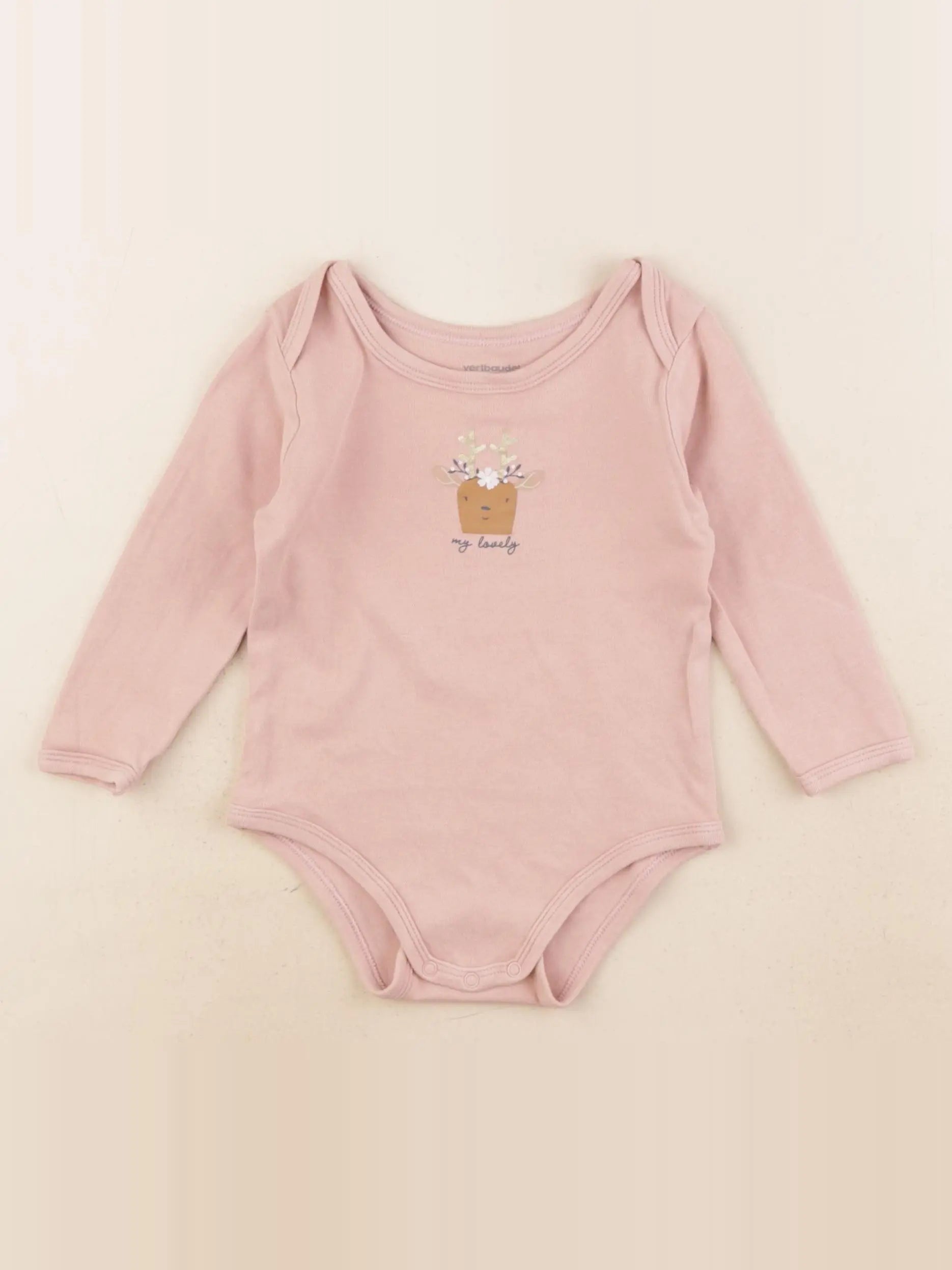 Vertbaudet - body rose - 18 mois
