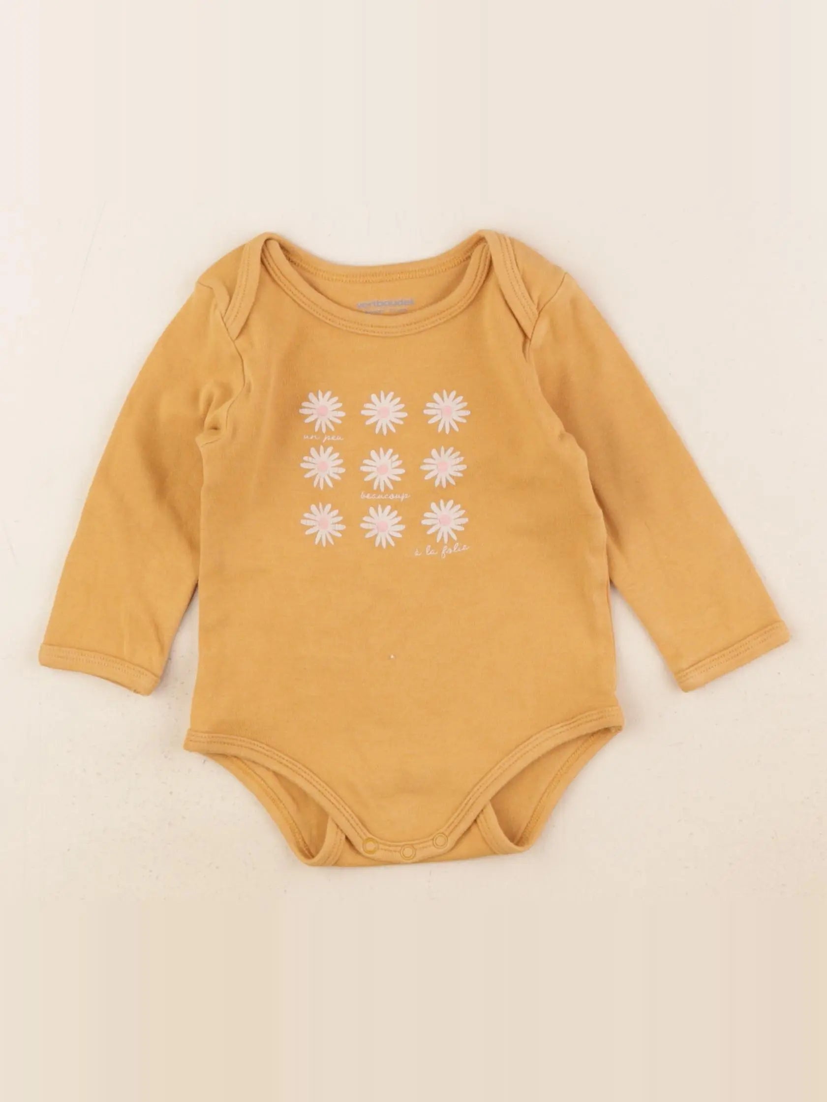 Vertbaudet - body jaune - 9 mois