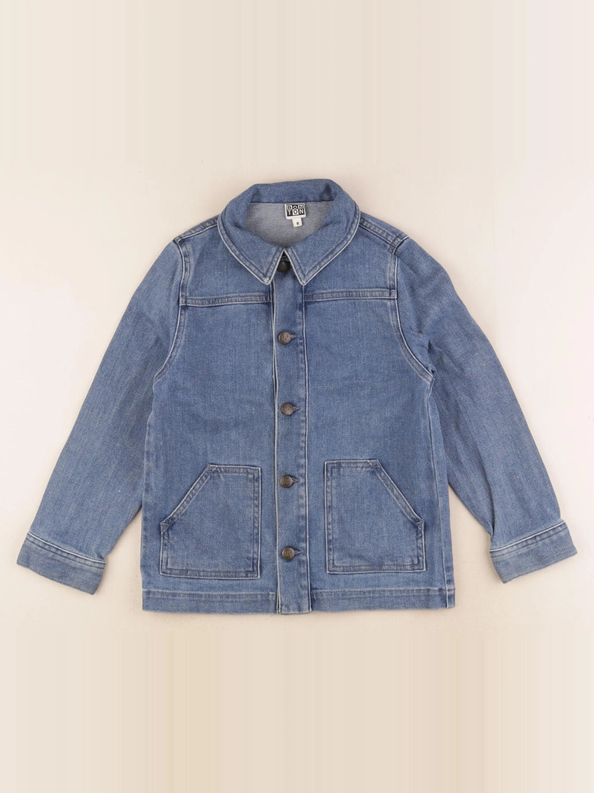 Bonton - veste imprimé au dos bleu - 8 ans