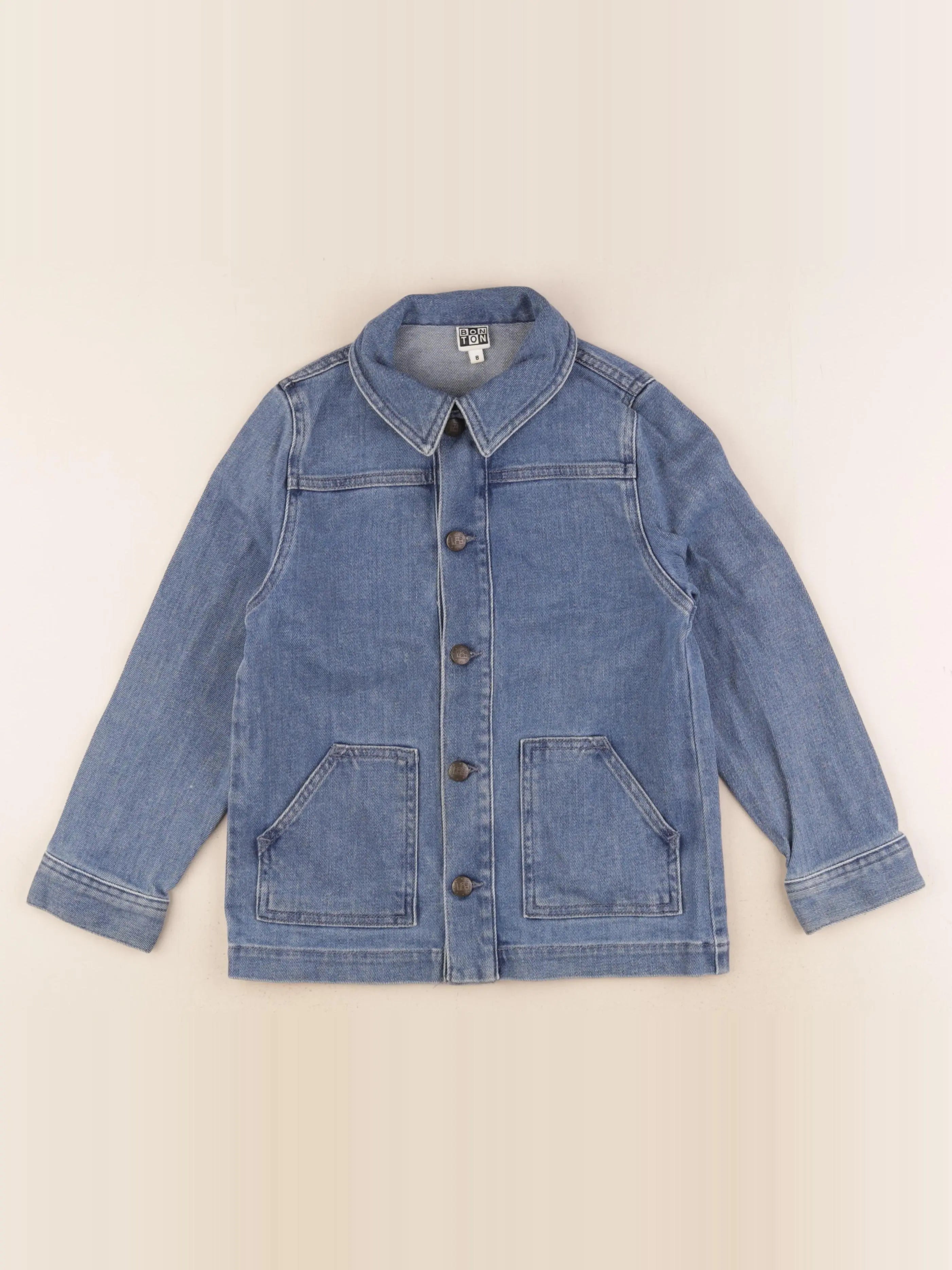 Bonton - veste imprimé au dos bleu - 8 ans