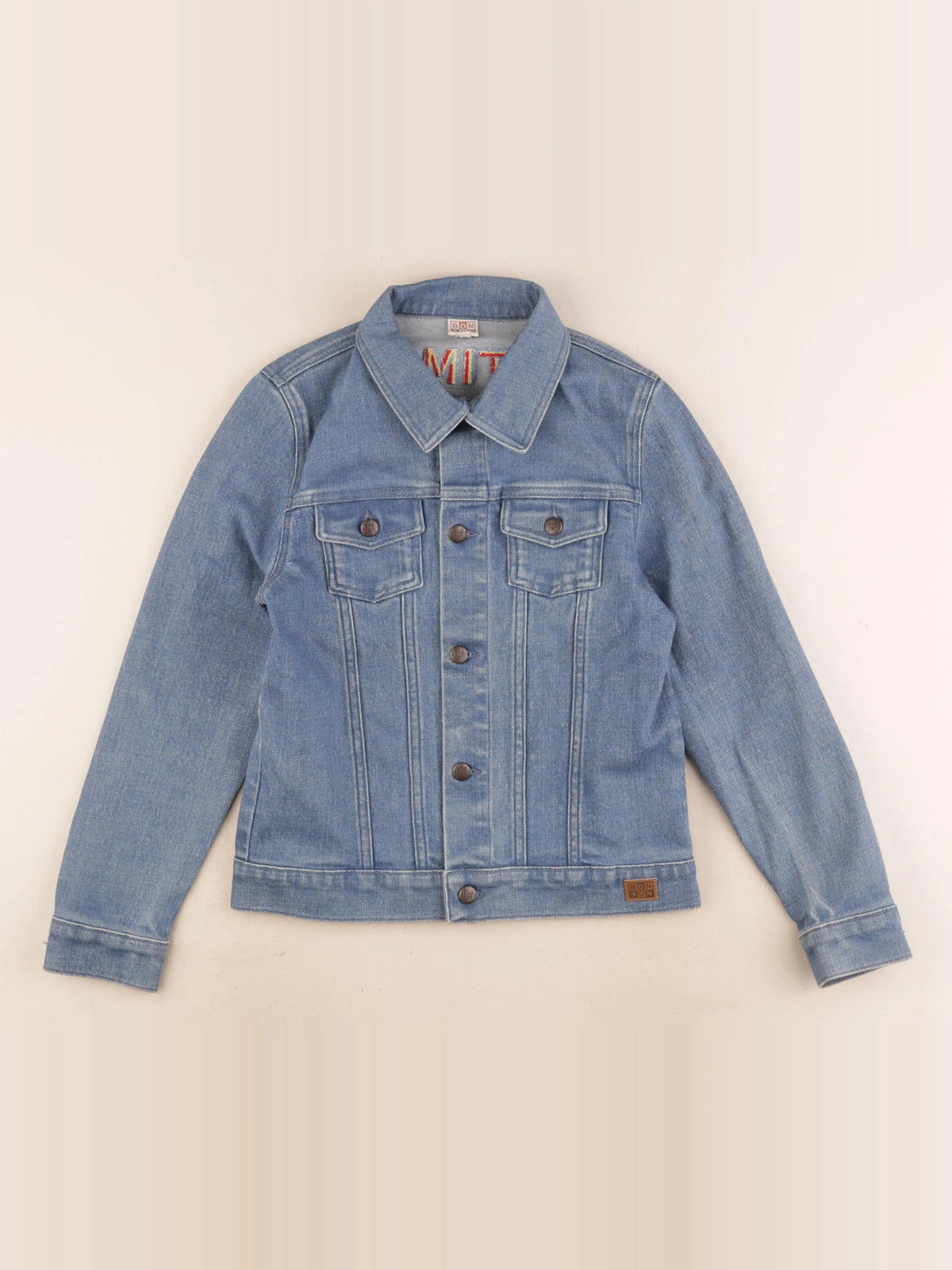 Bonton - veste imprimé au dos bleu - 10 ans