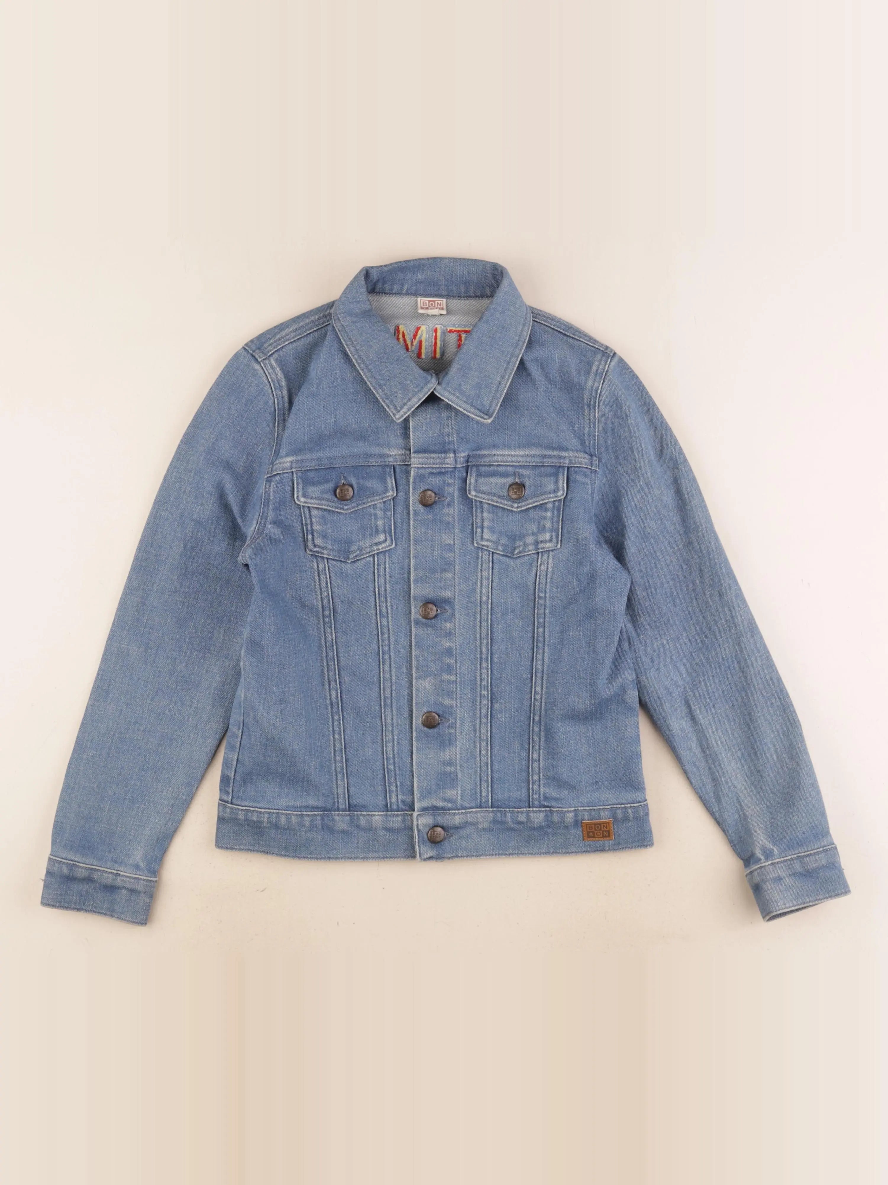 Bonton - veste imprimé au dos bleu - 10 ans