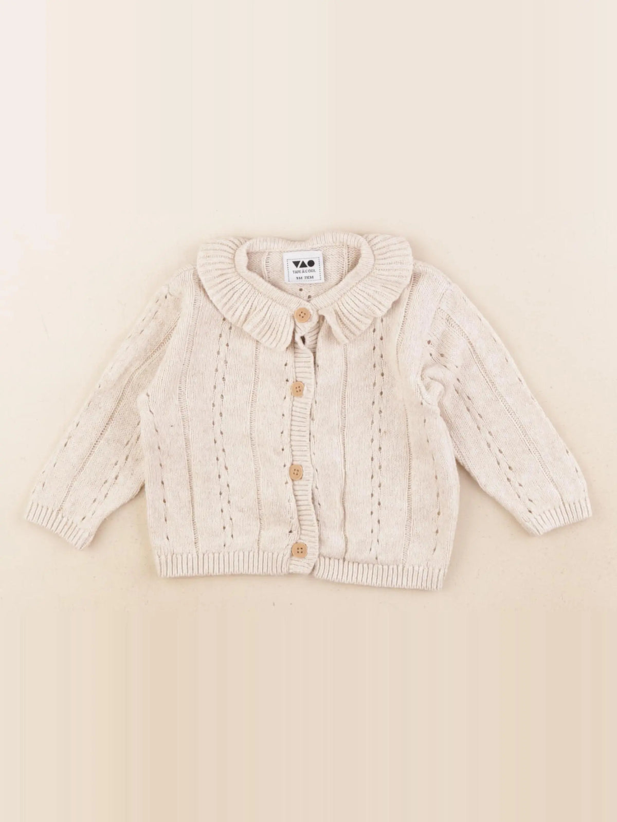 Tape à l'oeil - gilet beige - 9 mois