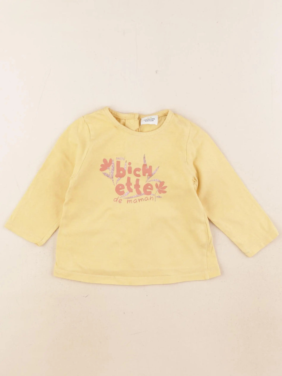 Tape à l'oeil - tee-shirt jaune - 12 mois