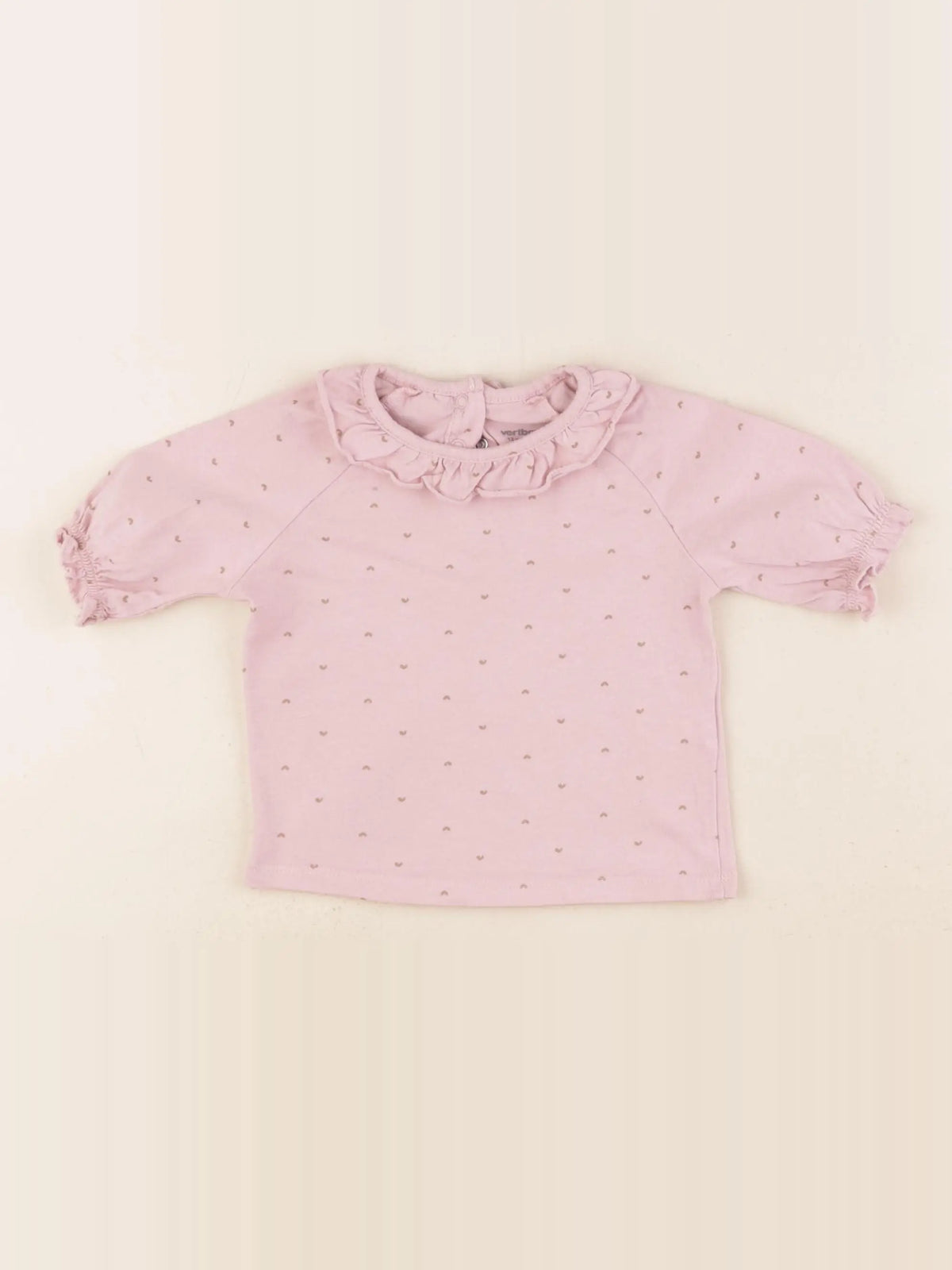 Vertbaudet - tee-shirt rose - 12 mois