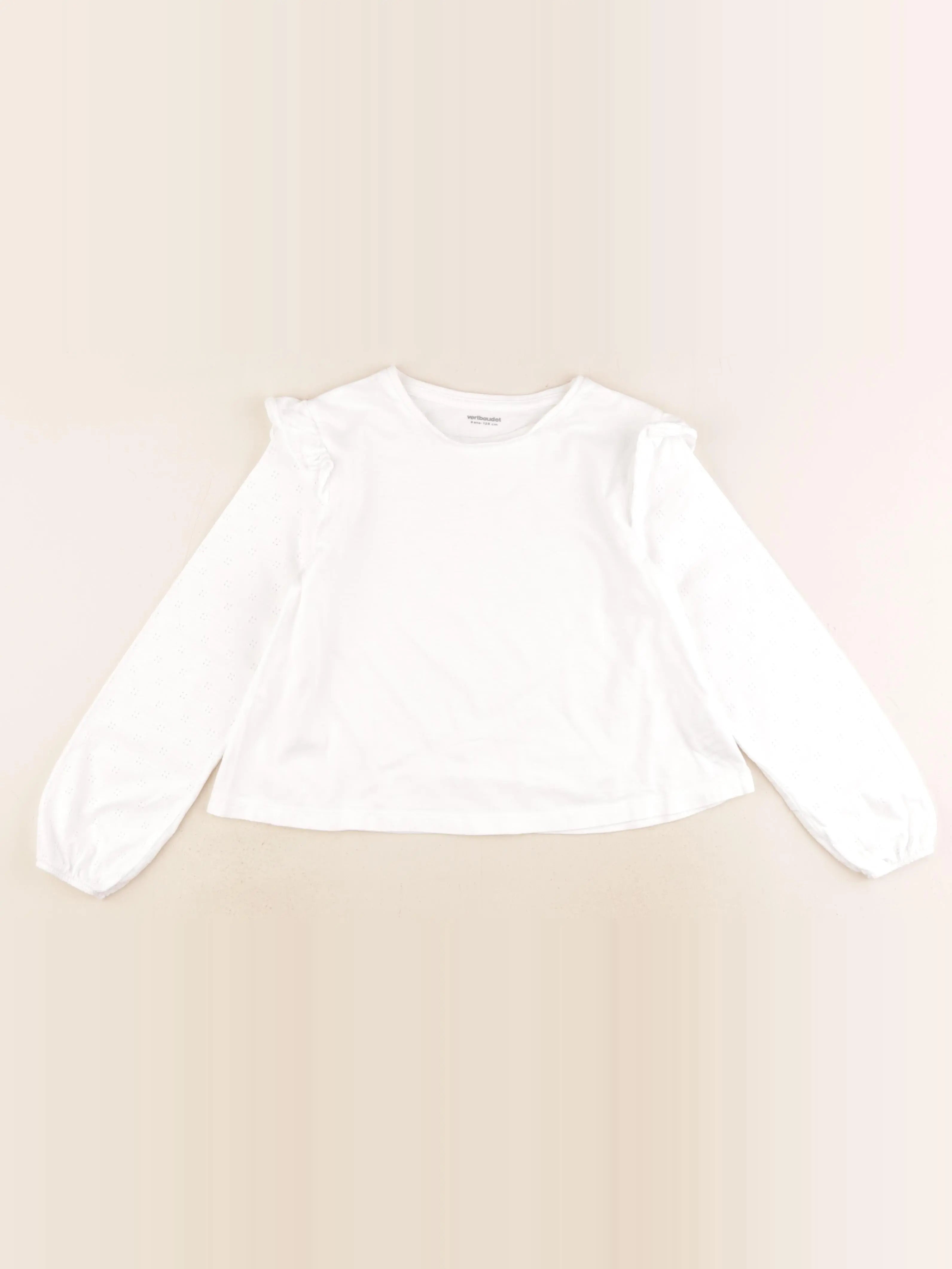 Vertbaudet - tee-shirt blanc - 8 ans