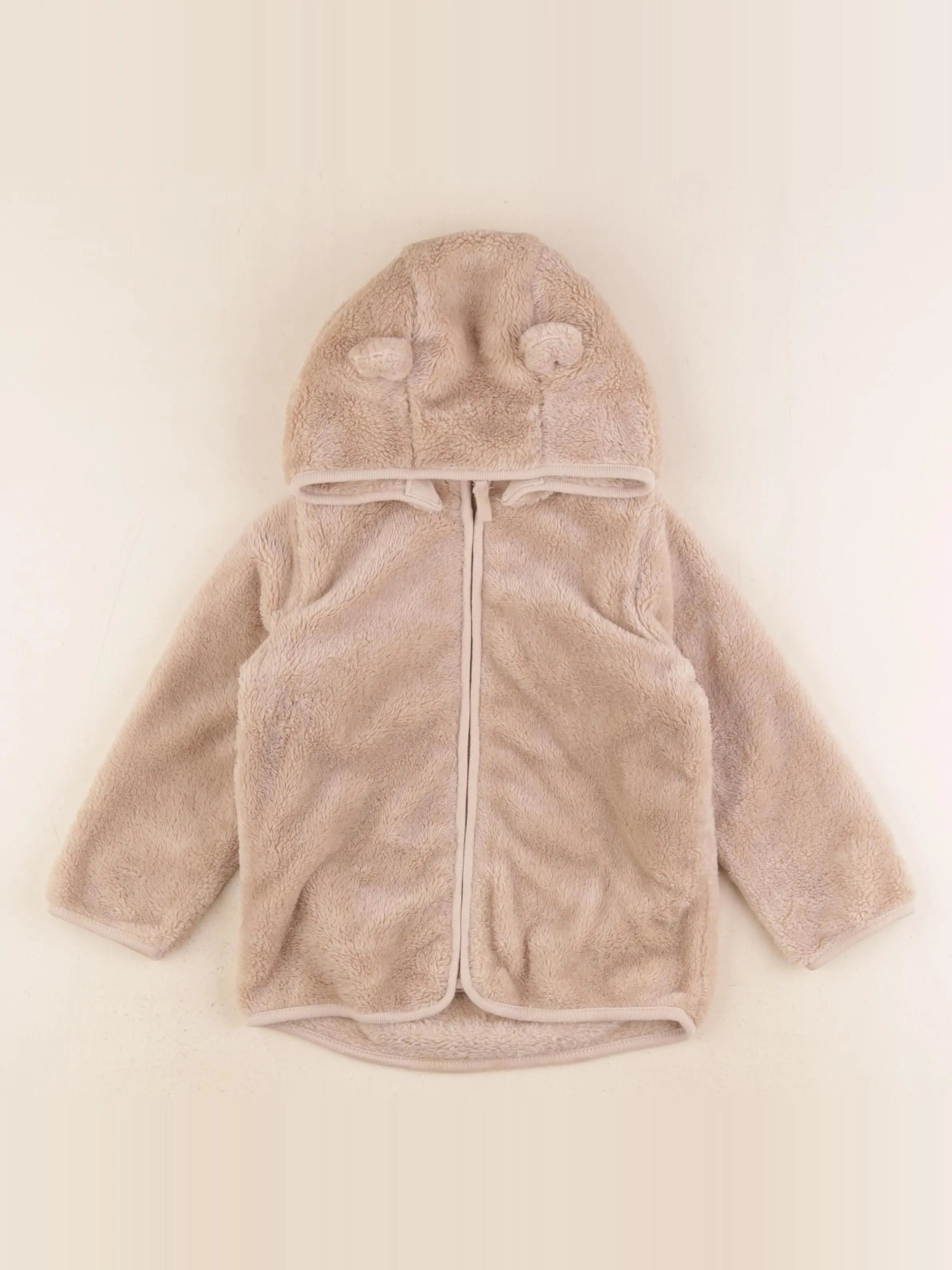 H&M - veste doublé marron - 18/24 mois