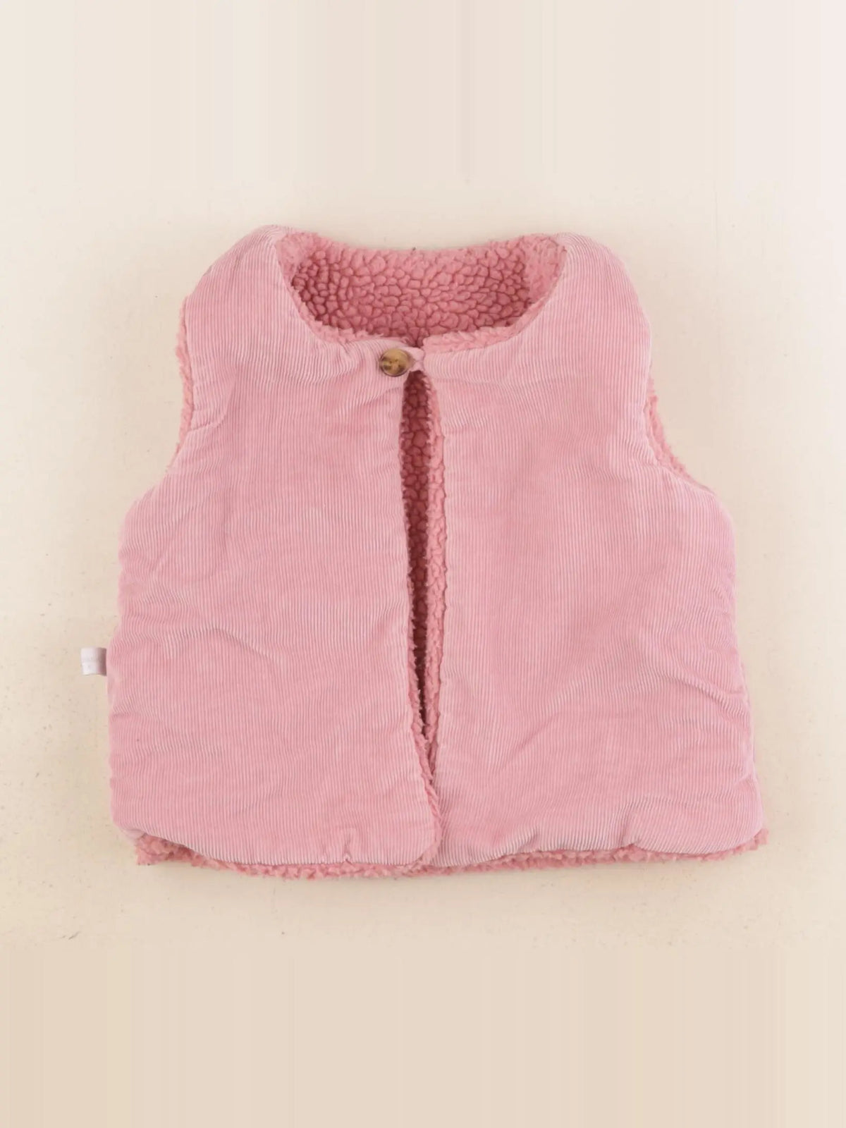 Cadet Rousselle - gilet réversible rose - 4 ans